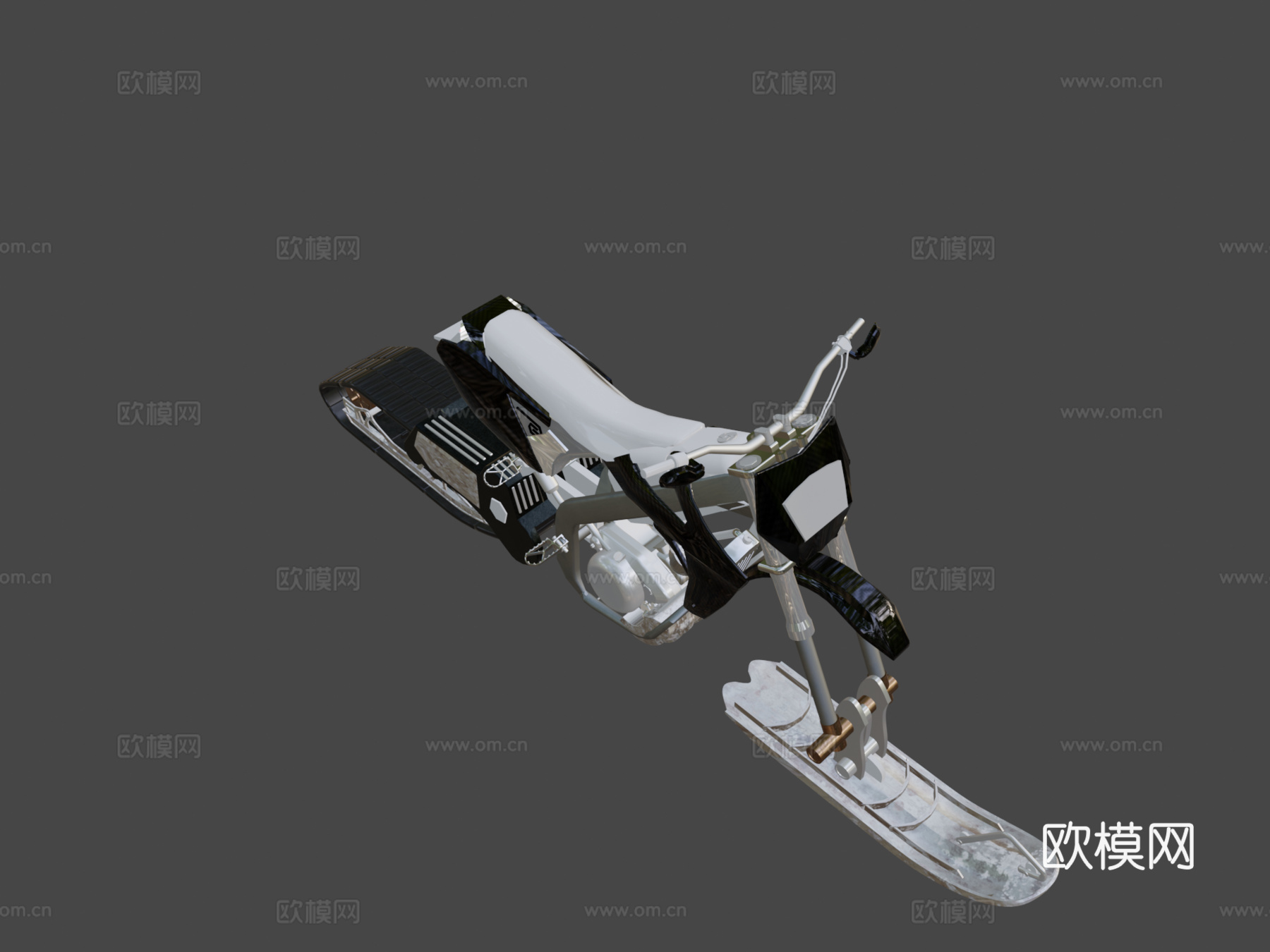 SDC雪地摩托发动机3d模型下载（渲染图1）