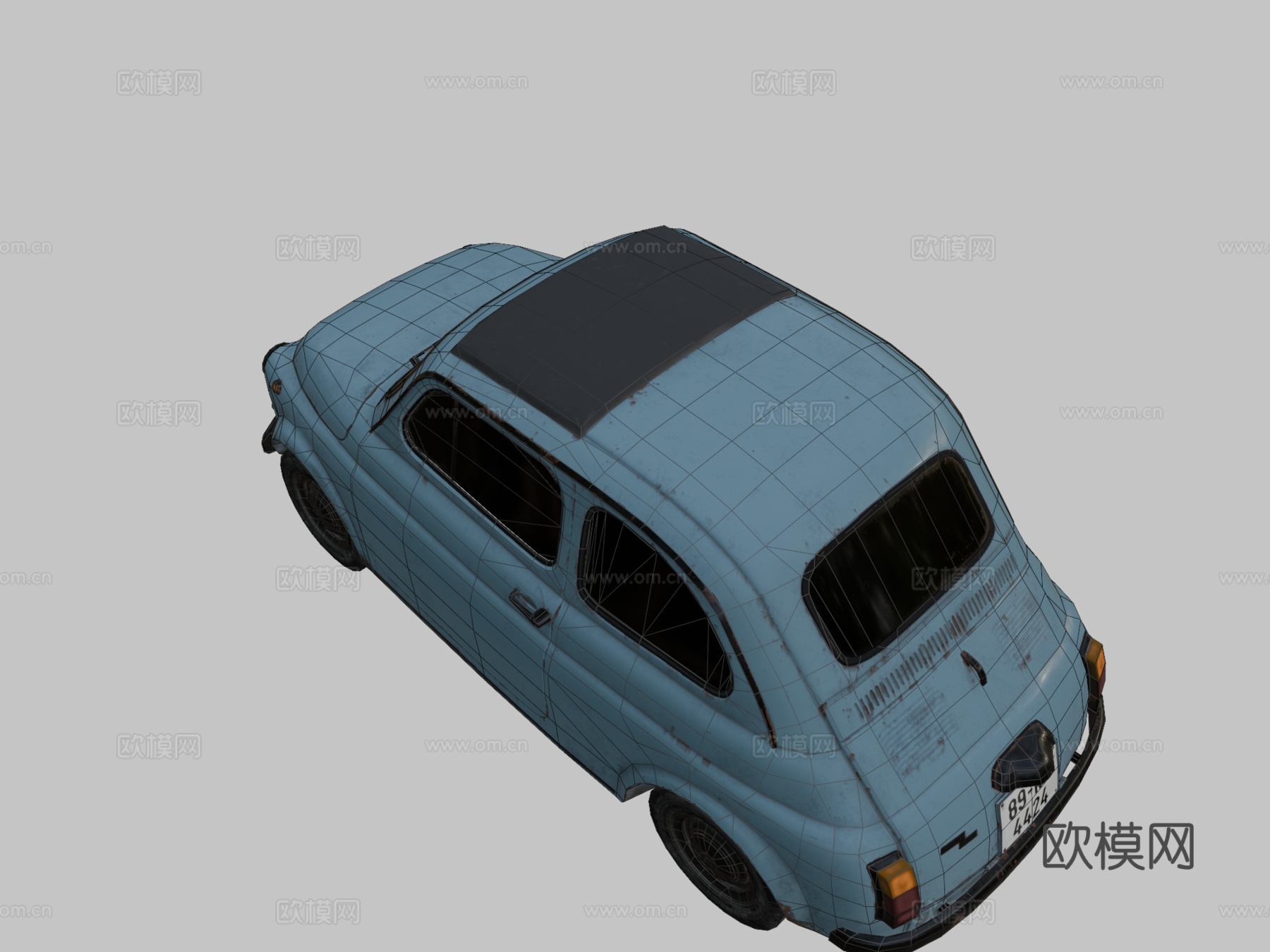 菲亚特5003d模型下载（渲染图2）