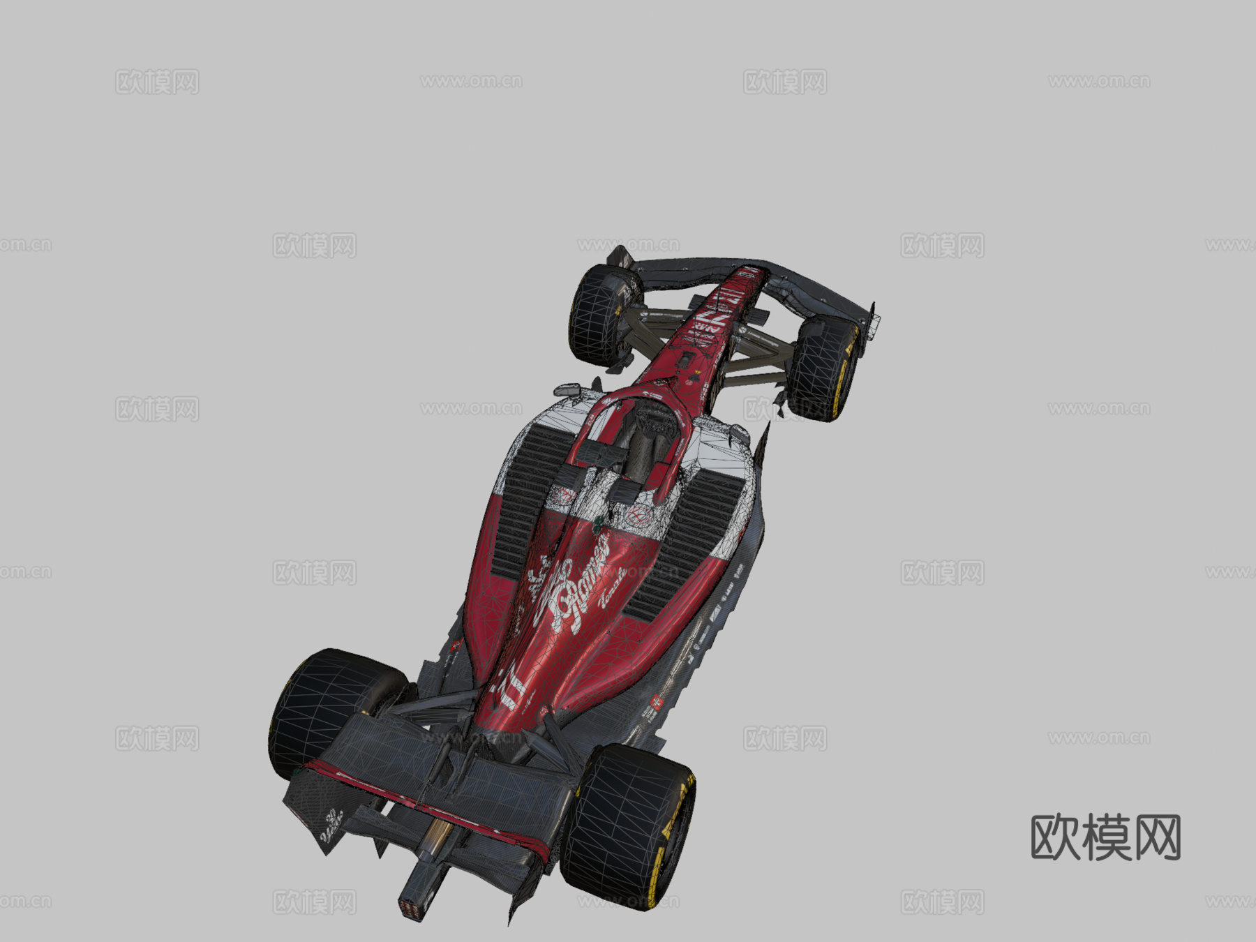一级方程式2022阿尔法罗密欧奥伦C42赛车3d模型下载（渲染图2）