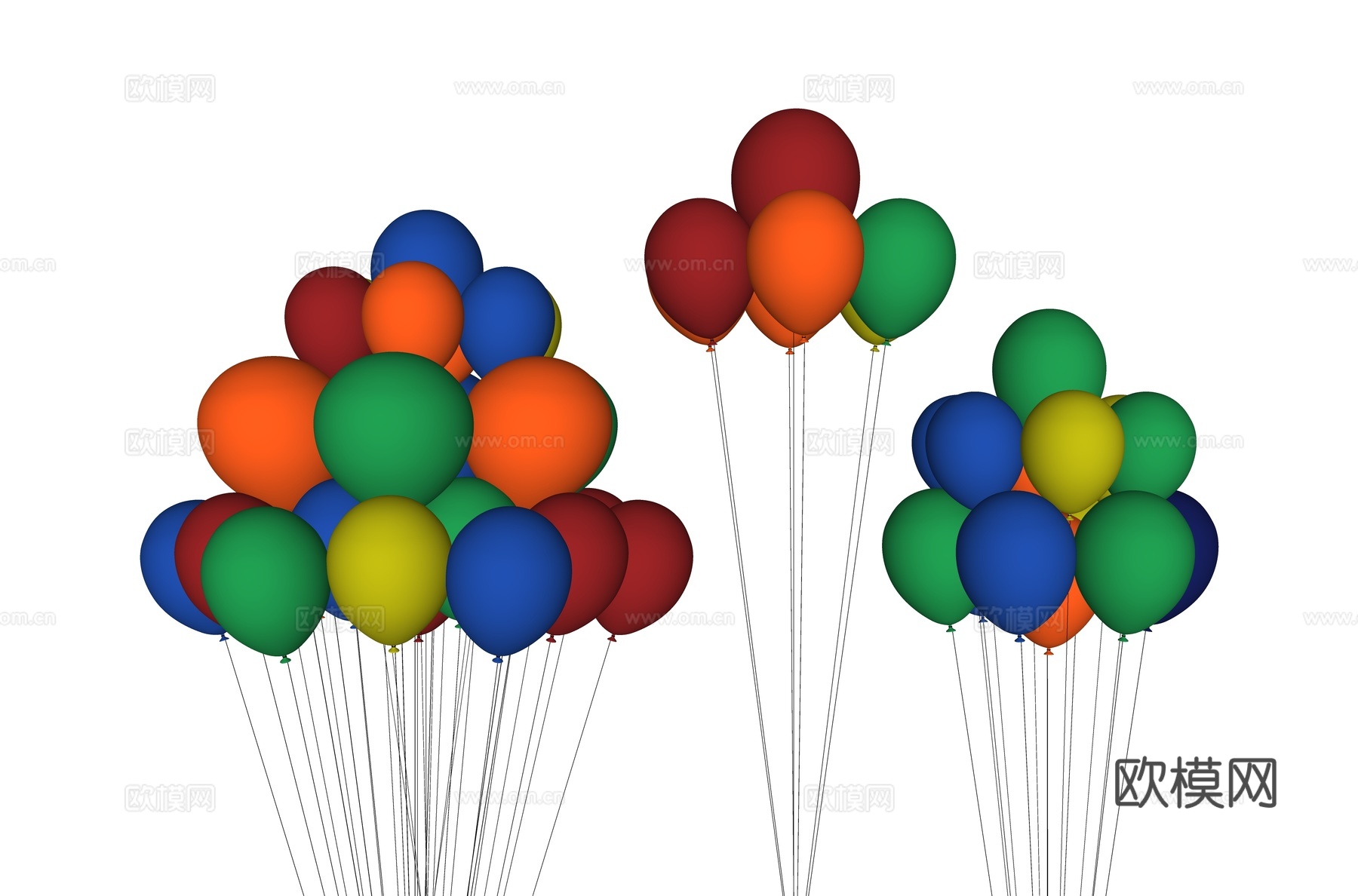 气球 气球装饰 美陈气球 现代气球su模型