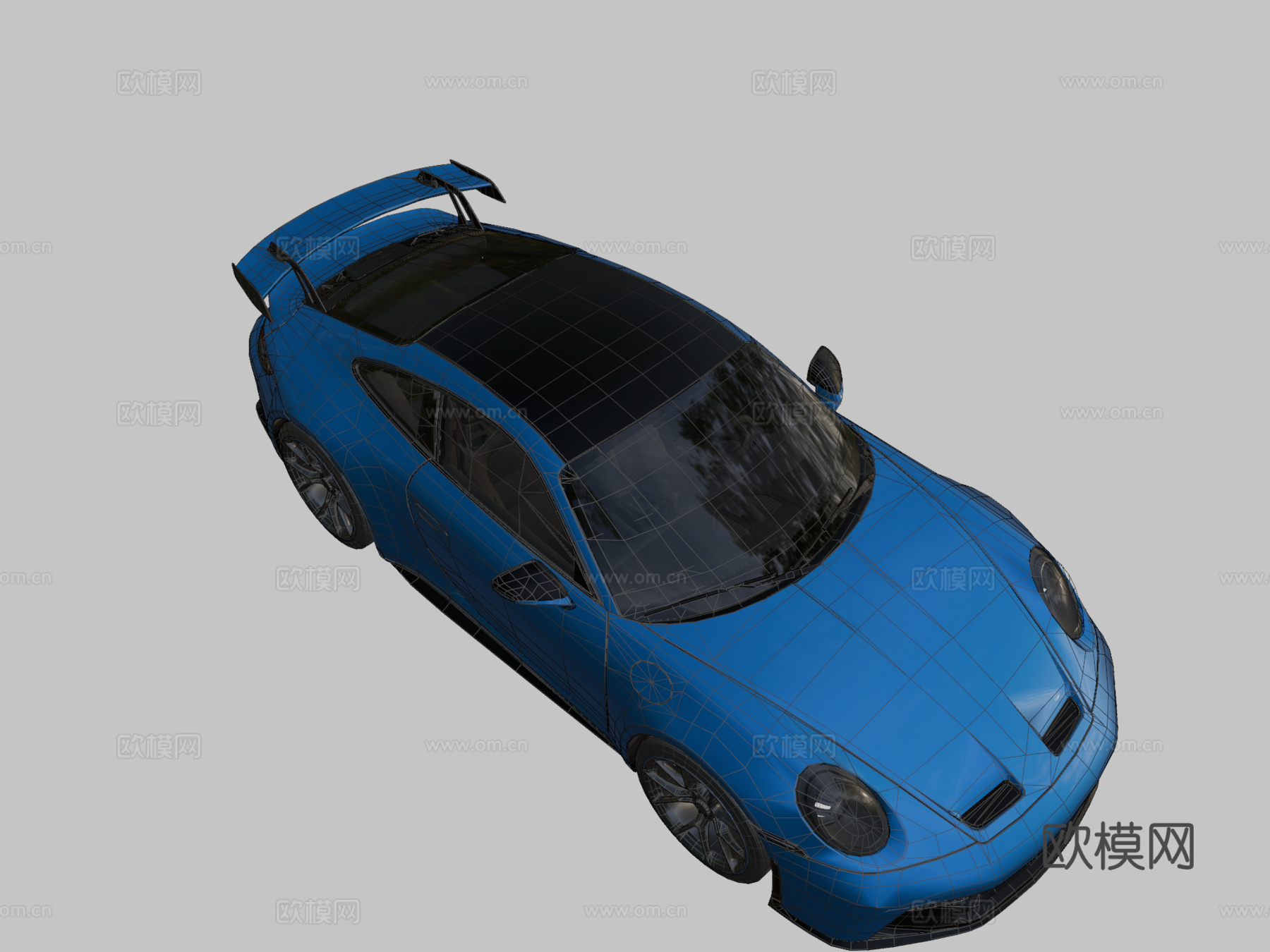 保时捷911 GT3（992款）3d模型下载（渲染图2）