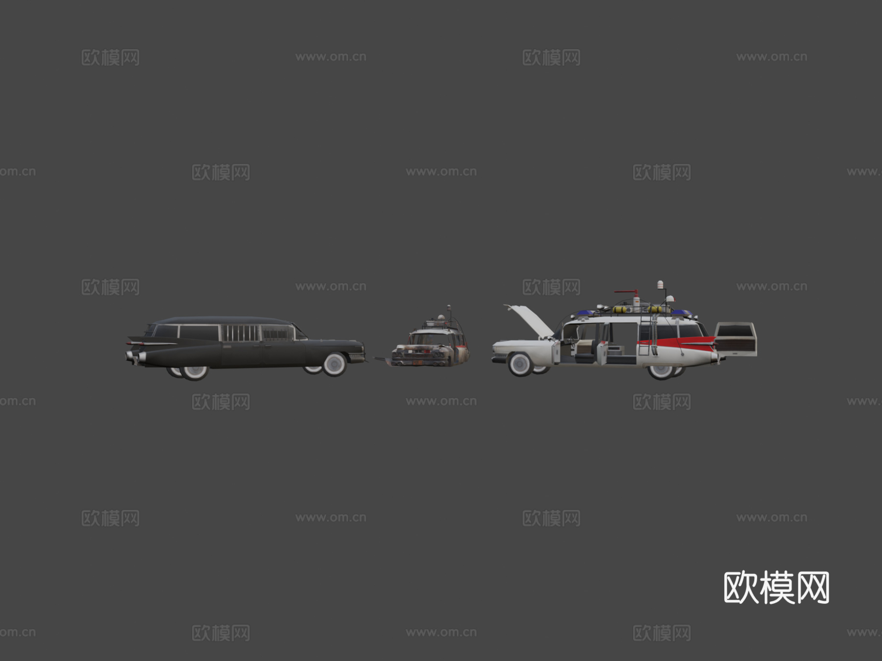 '59款凯迪拉克米勒-流星配ECTO13d模型下载（渲染图7）