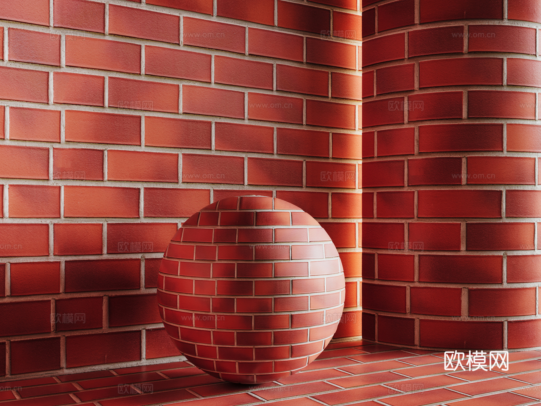 现代砖墙 红砖墙 仿古砖墙 文化砖墙 工业砖墙su模型