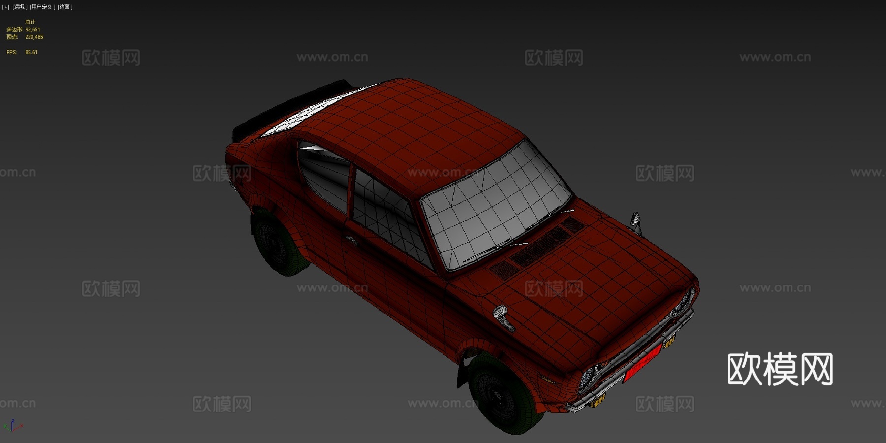 萨楚马·斯托克，达特桑100A3d模型下载（渲染图4）