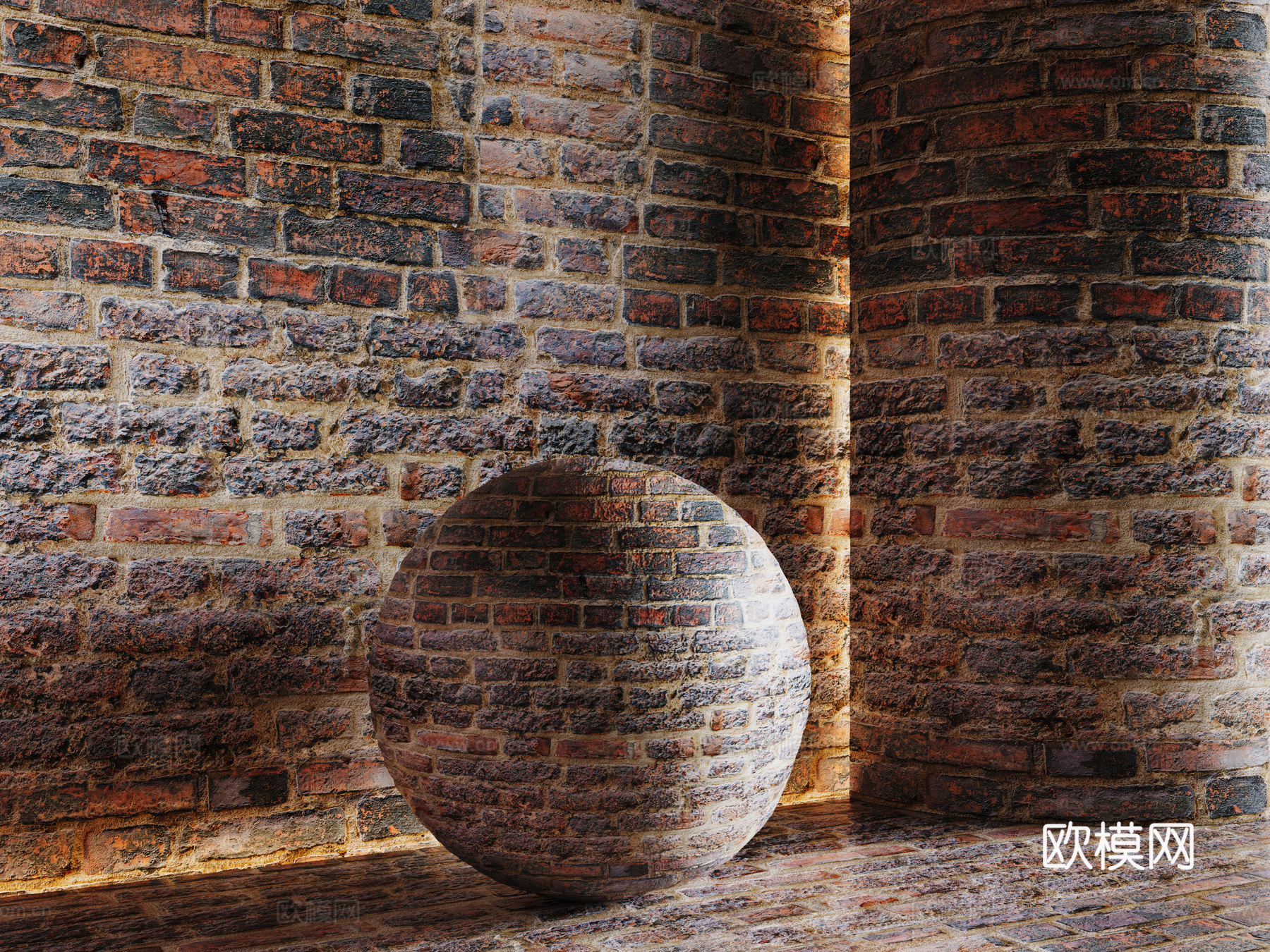 现代砖墙 红砖墙 仿古砖墙 文化砖墙 工业砖墙su模型
