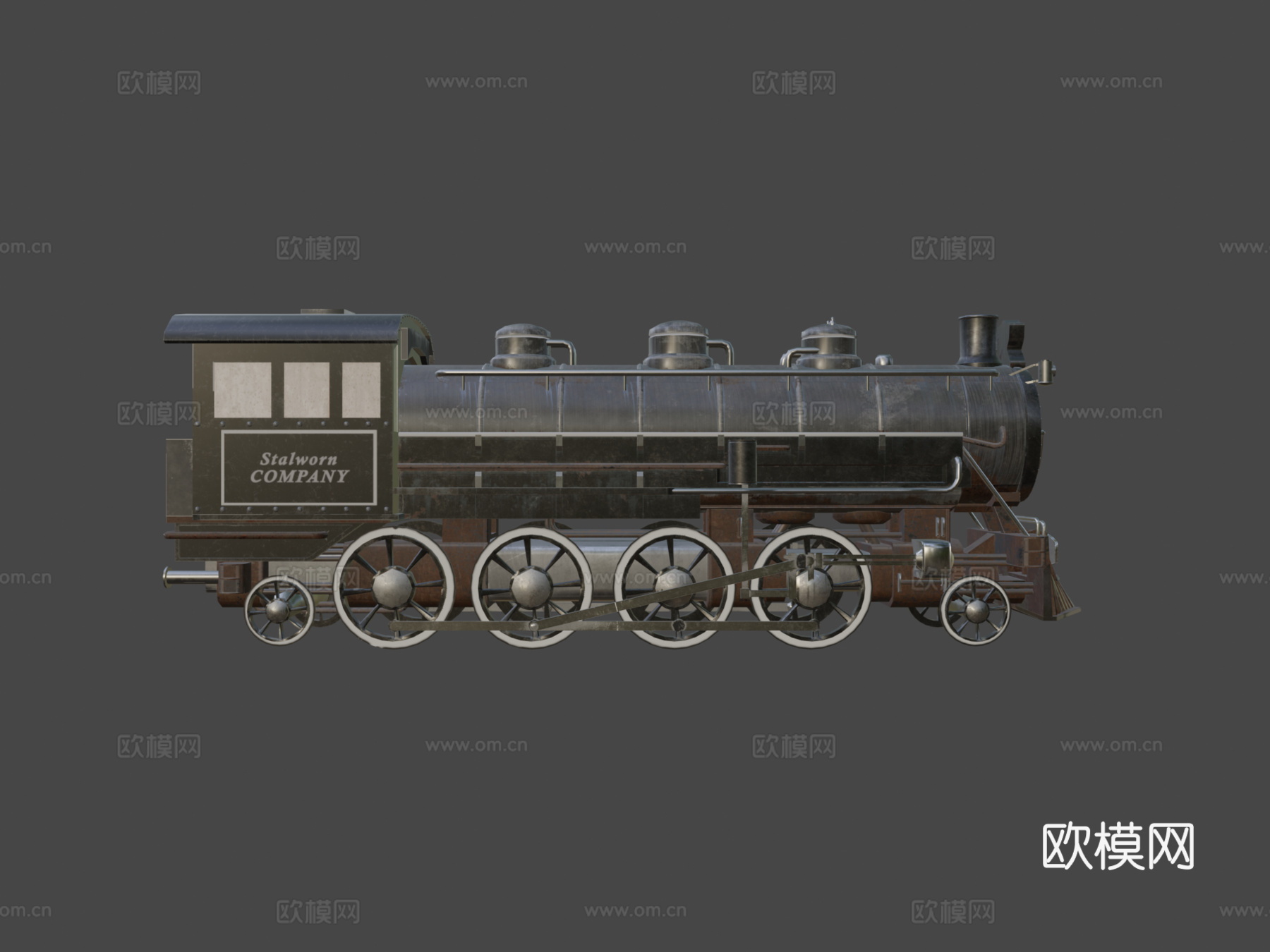 蒸汽火车[基于BR 86型]3d模型下载（渲染图6）