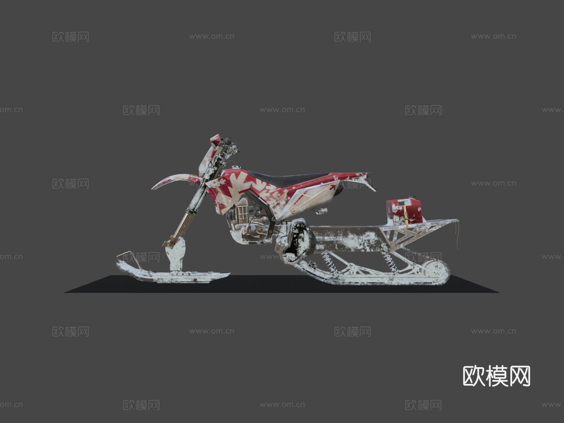 绝地求生雪地摩托（官方）3d模型下载（渲染图7）