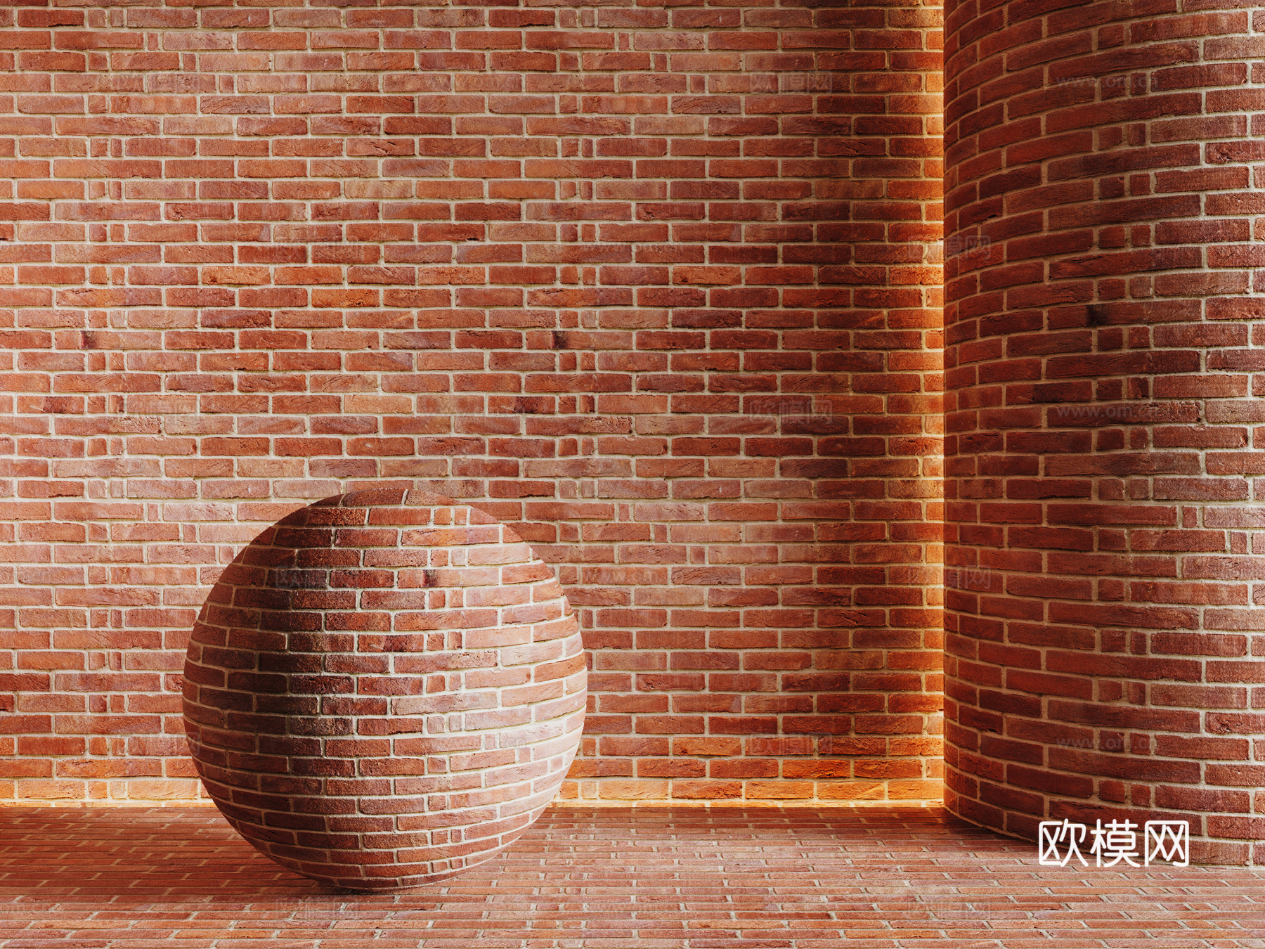 现代砖墙 红砖墙 仿古砖墙 文化砖墙 工业砖墙su模型