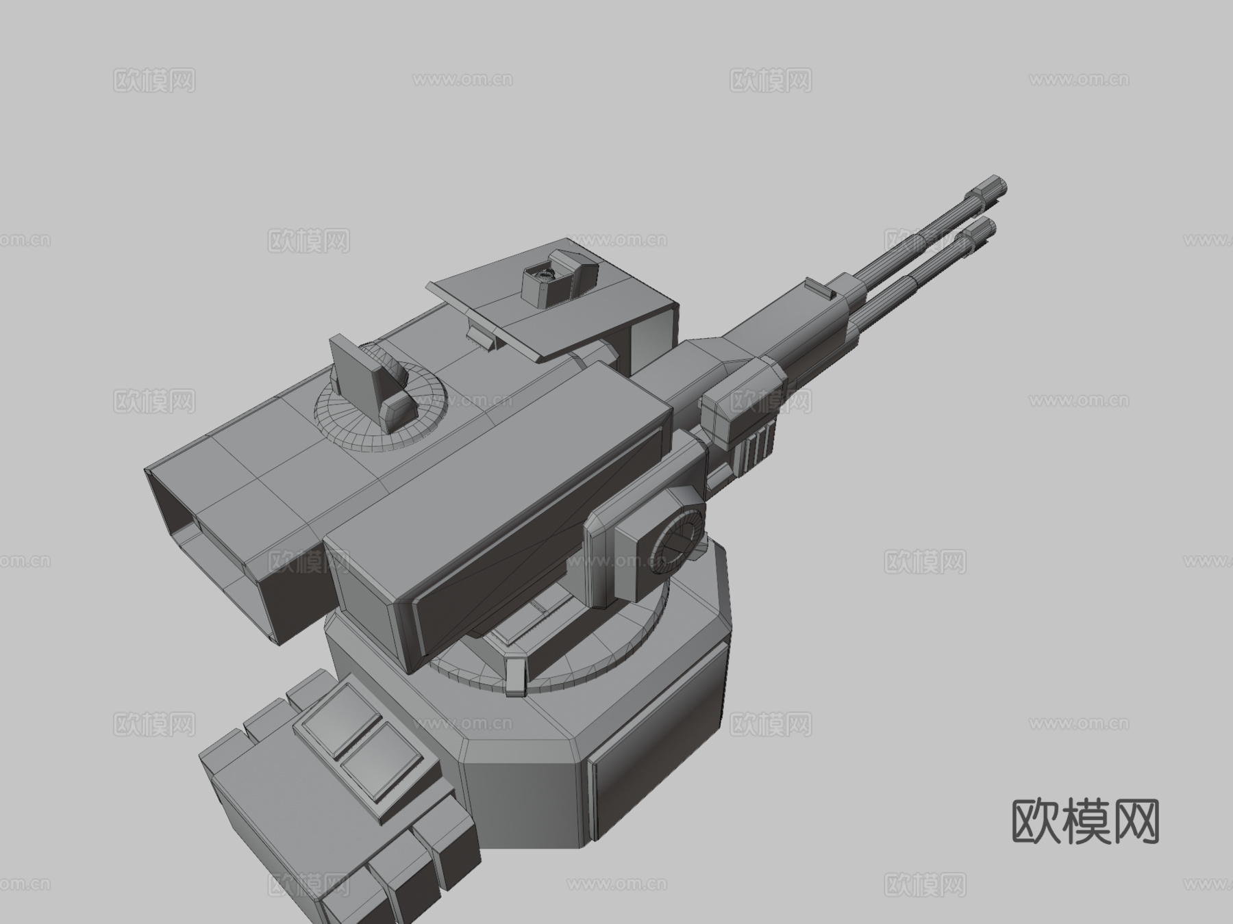 哨兵炮塔 - '达尔文'自动加农炮3d模型下载（渲染图3）