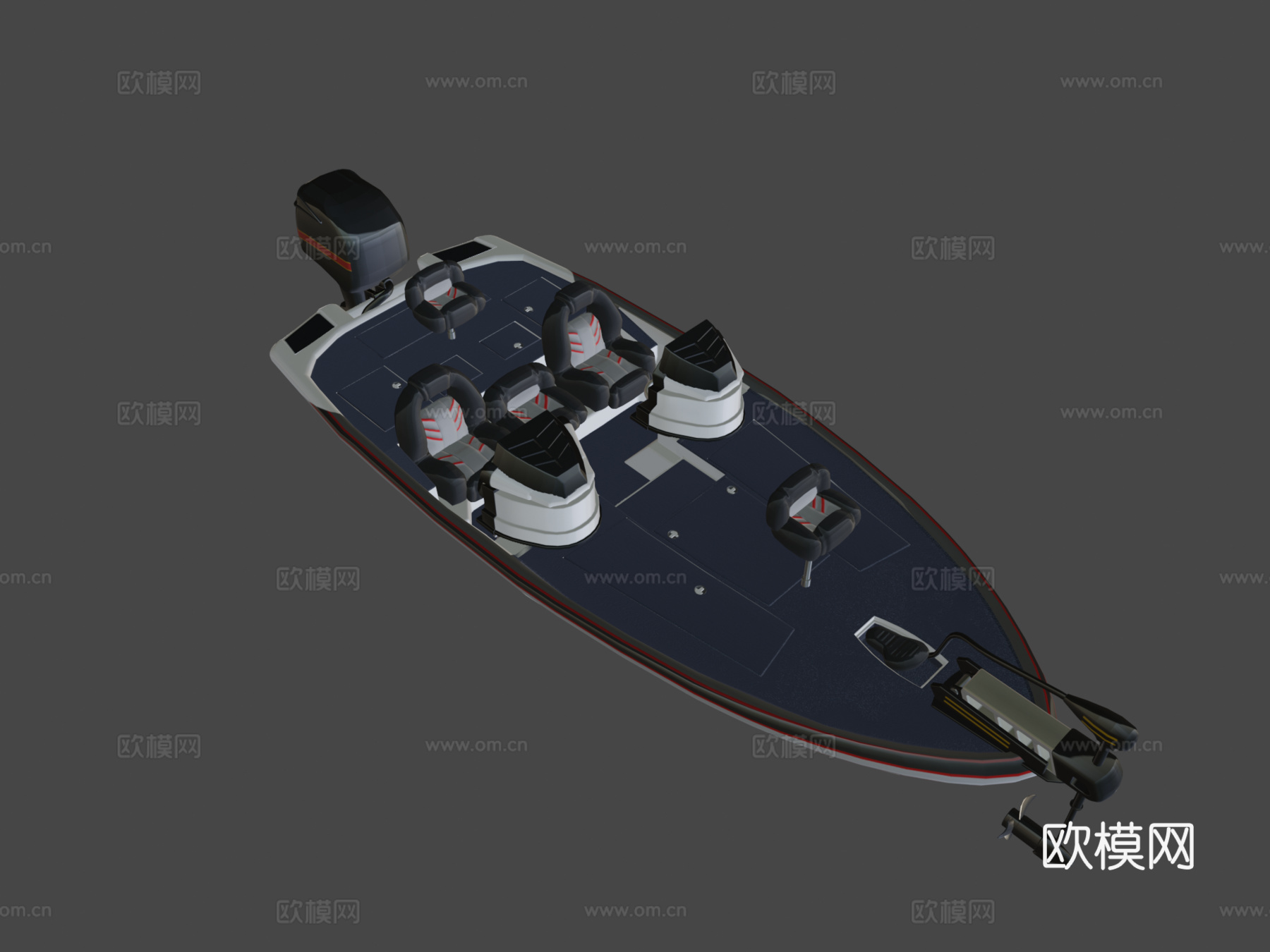 低音船3d模型下载（渲染图7）