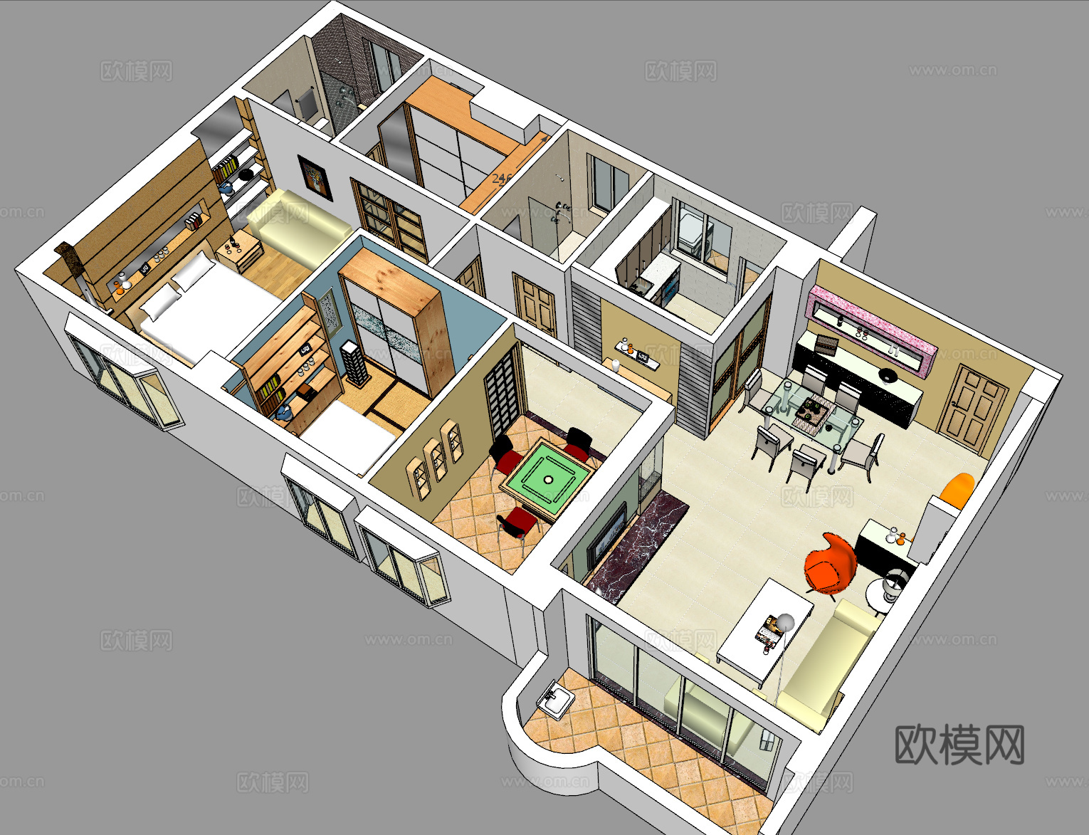 家装 家装方案 室内设计 模型su模型