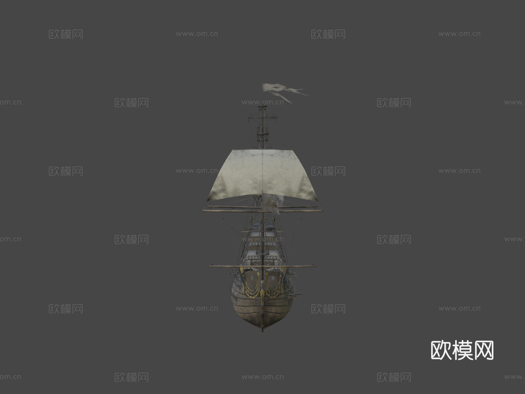皇家舰船3d模型下载（渲染图6）