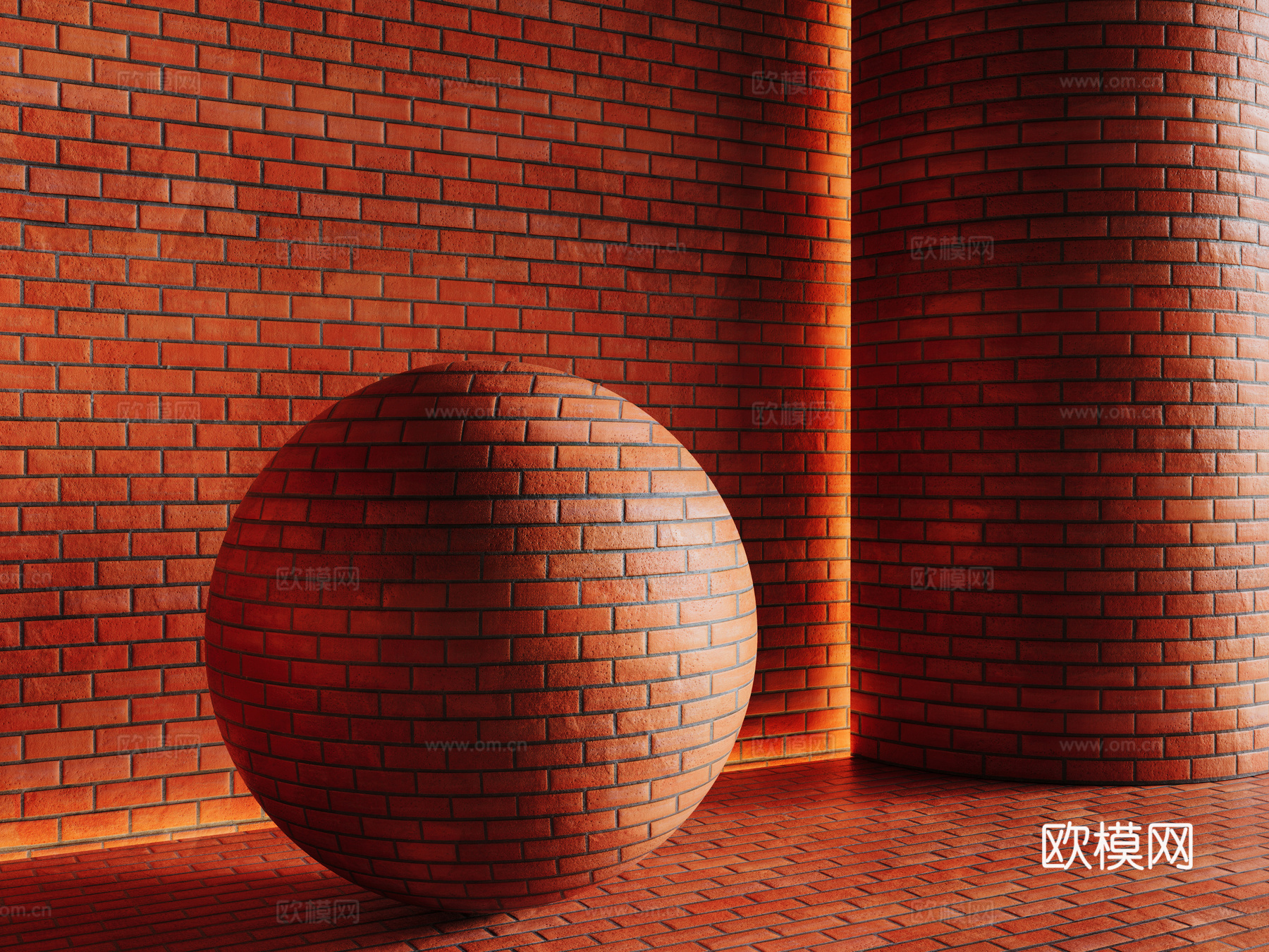 现代砖墙 红砖墙 仿古砖墙 文化砖墙 工业砖墙su模型