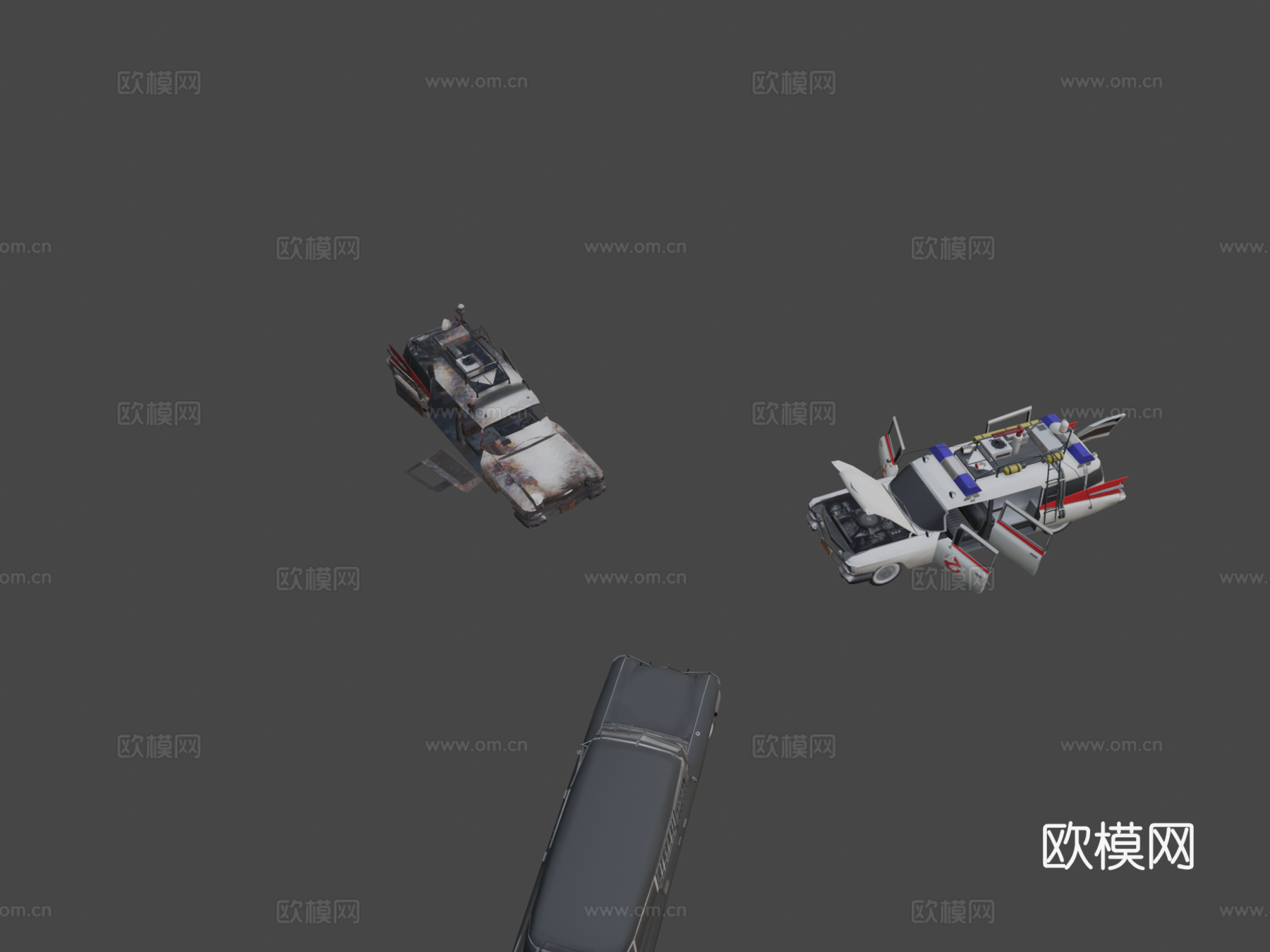 '59款凯迪拉克米勒-流星配ECTO13d模型下载（渲染图5）