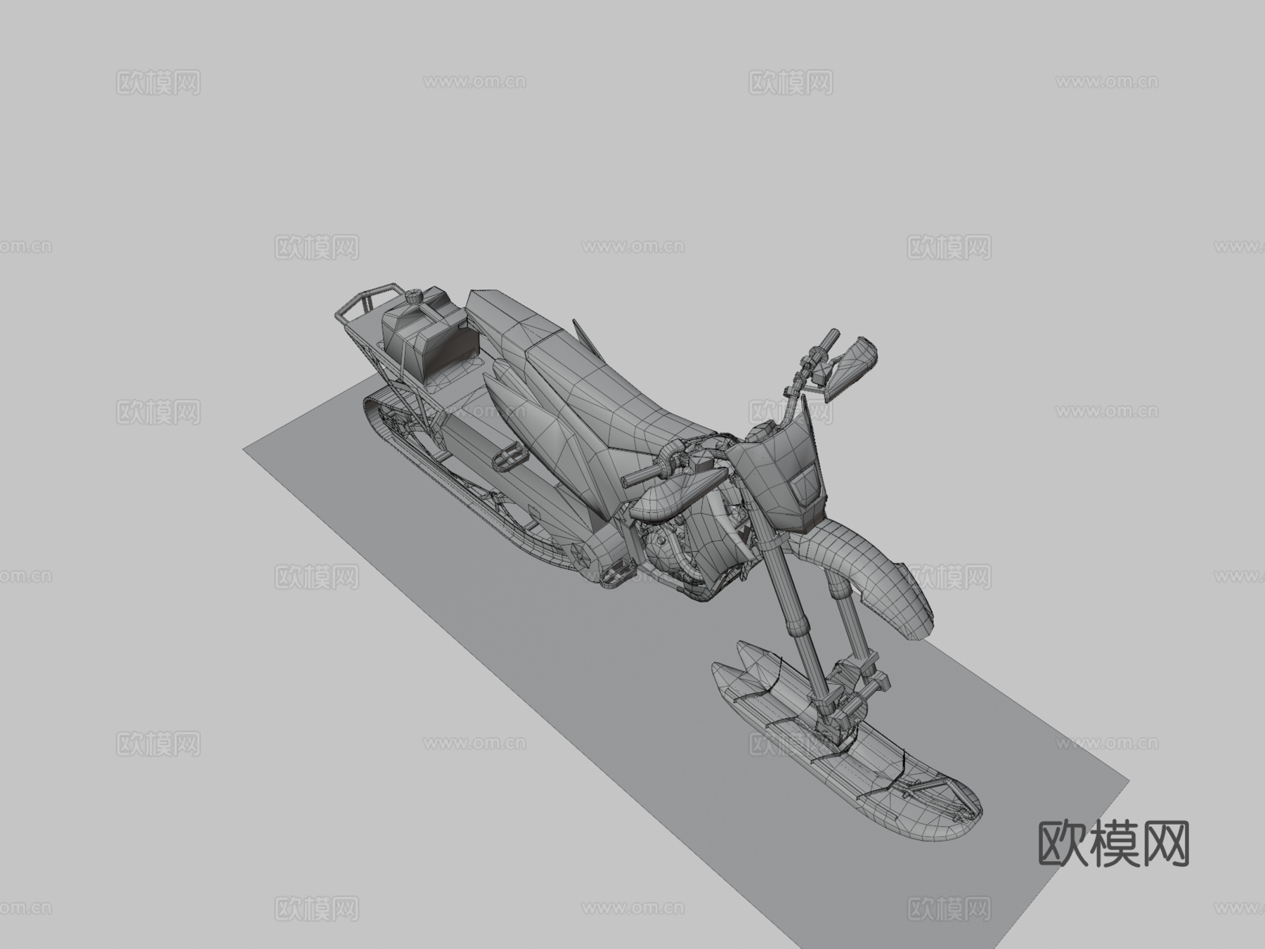 绝地求生雪地摩托（官方）3d模型下载（渲染图3）