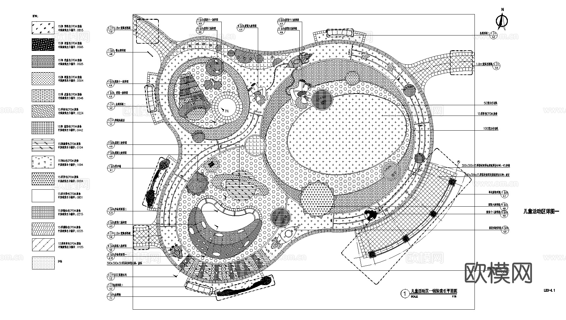 24套儿童游乐广场运动广场CAD图纸2026最新整理合集cad施工图