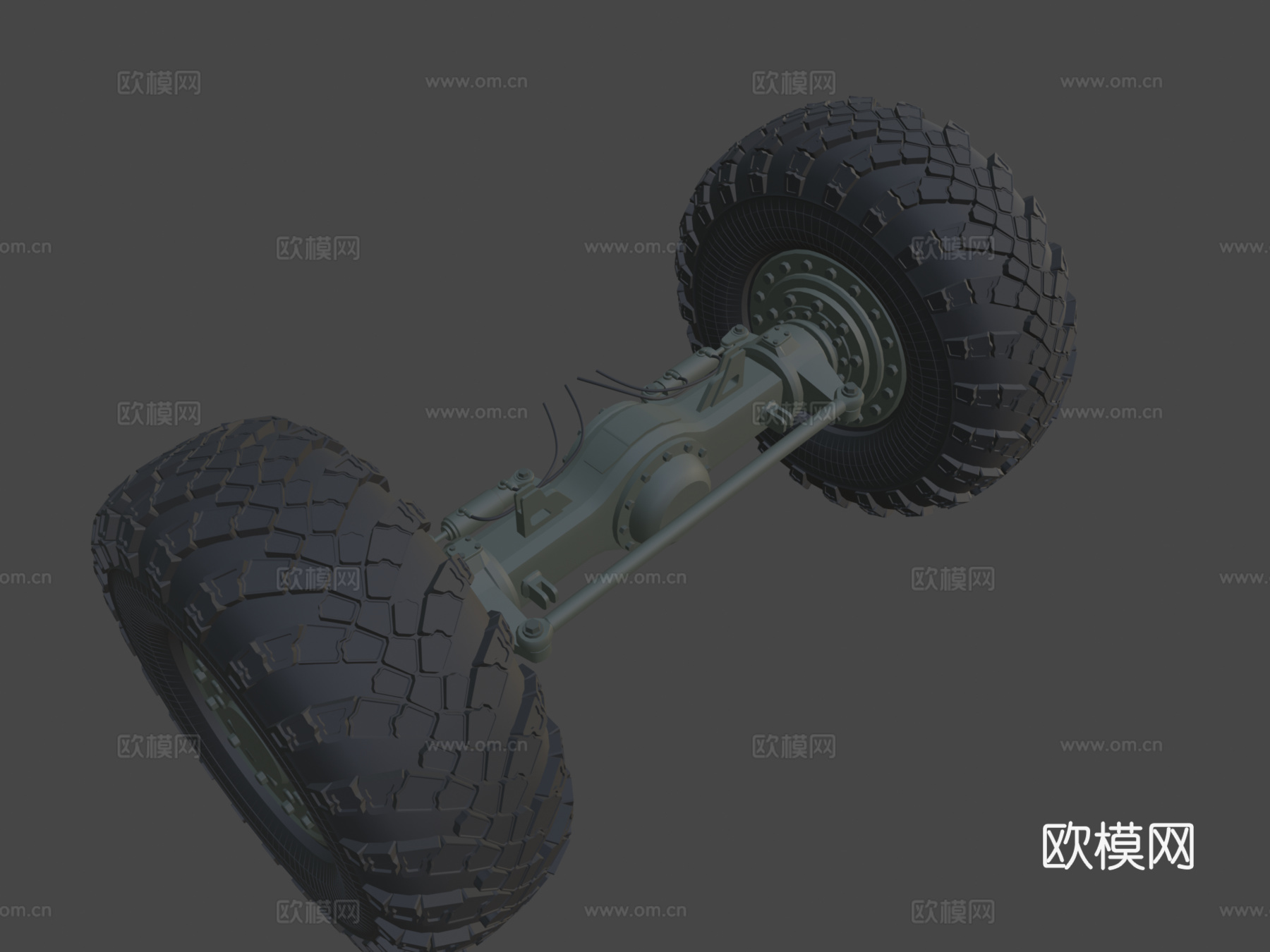 军用悬挂系统3d模型下载（渲染图1）