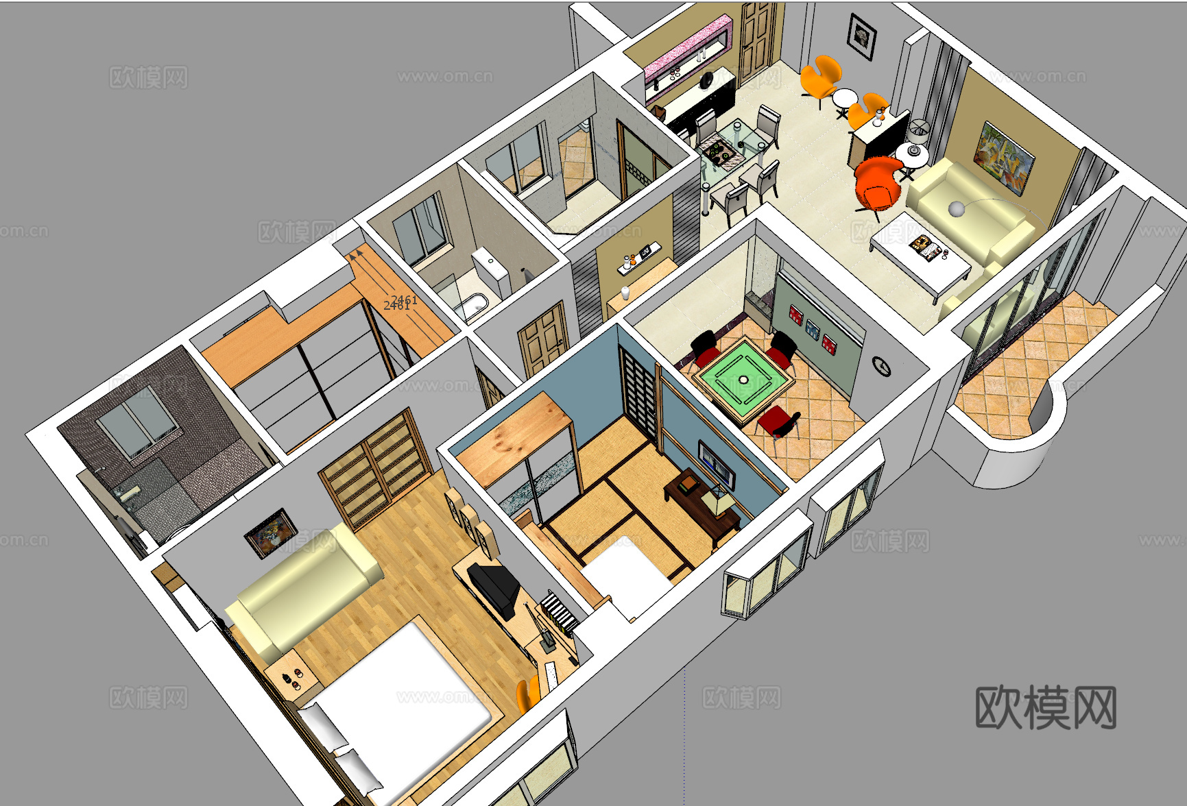 家装 家装方案 室内设计 模型su模型