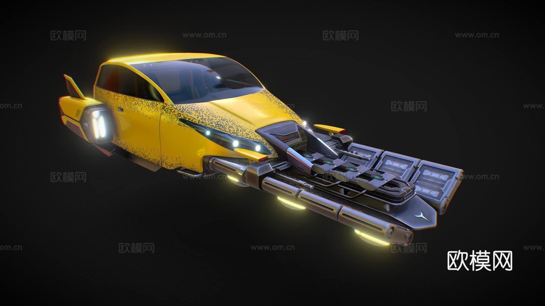 赛博车辆3d模型下载（渲染图1）