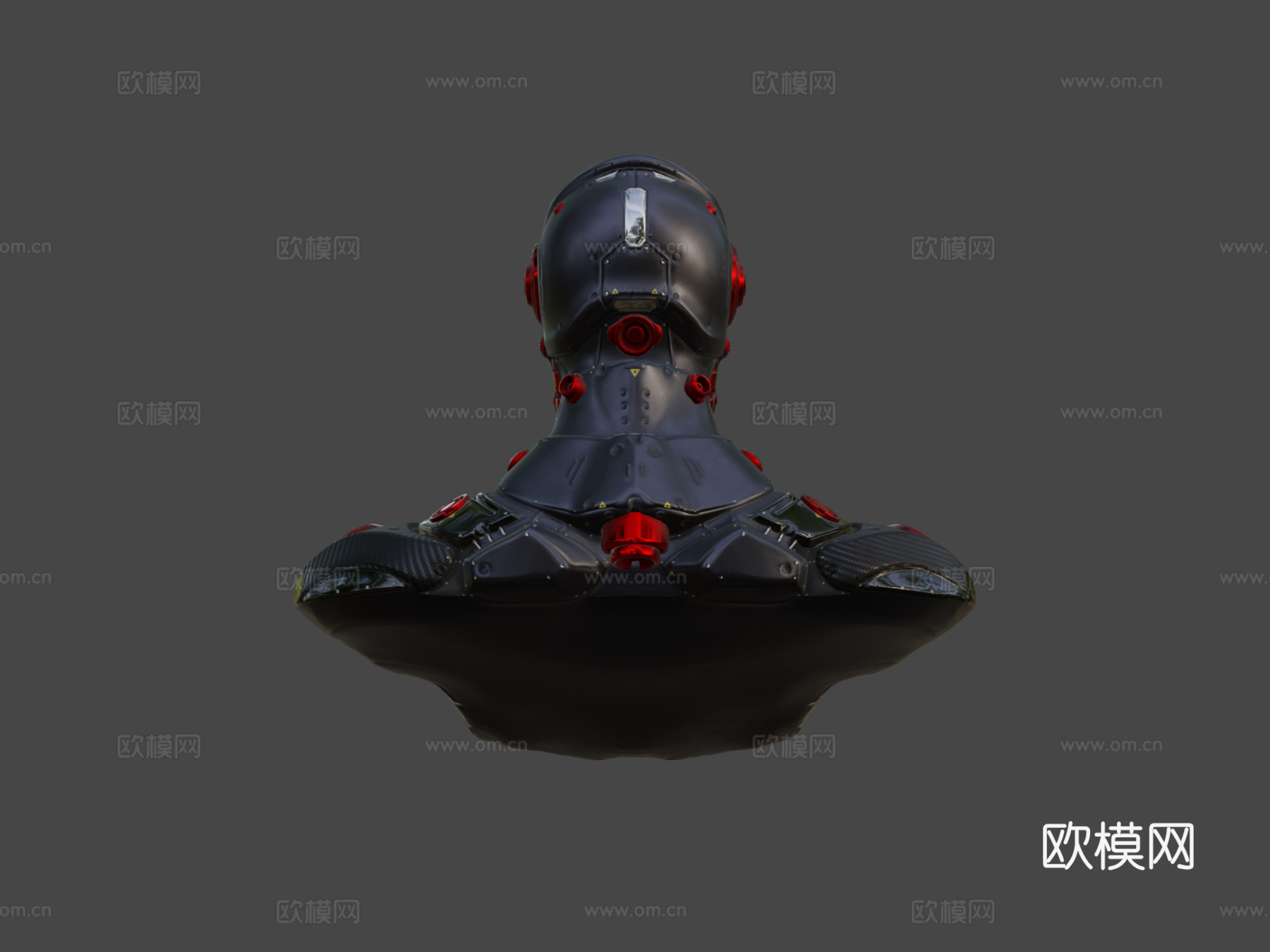 科幻飞梭半身像3d模型下载（渲染图7）