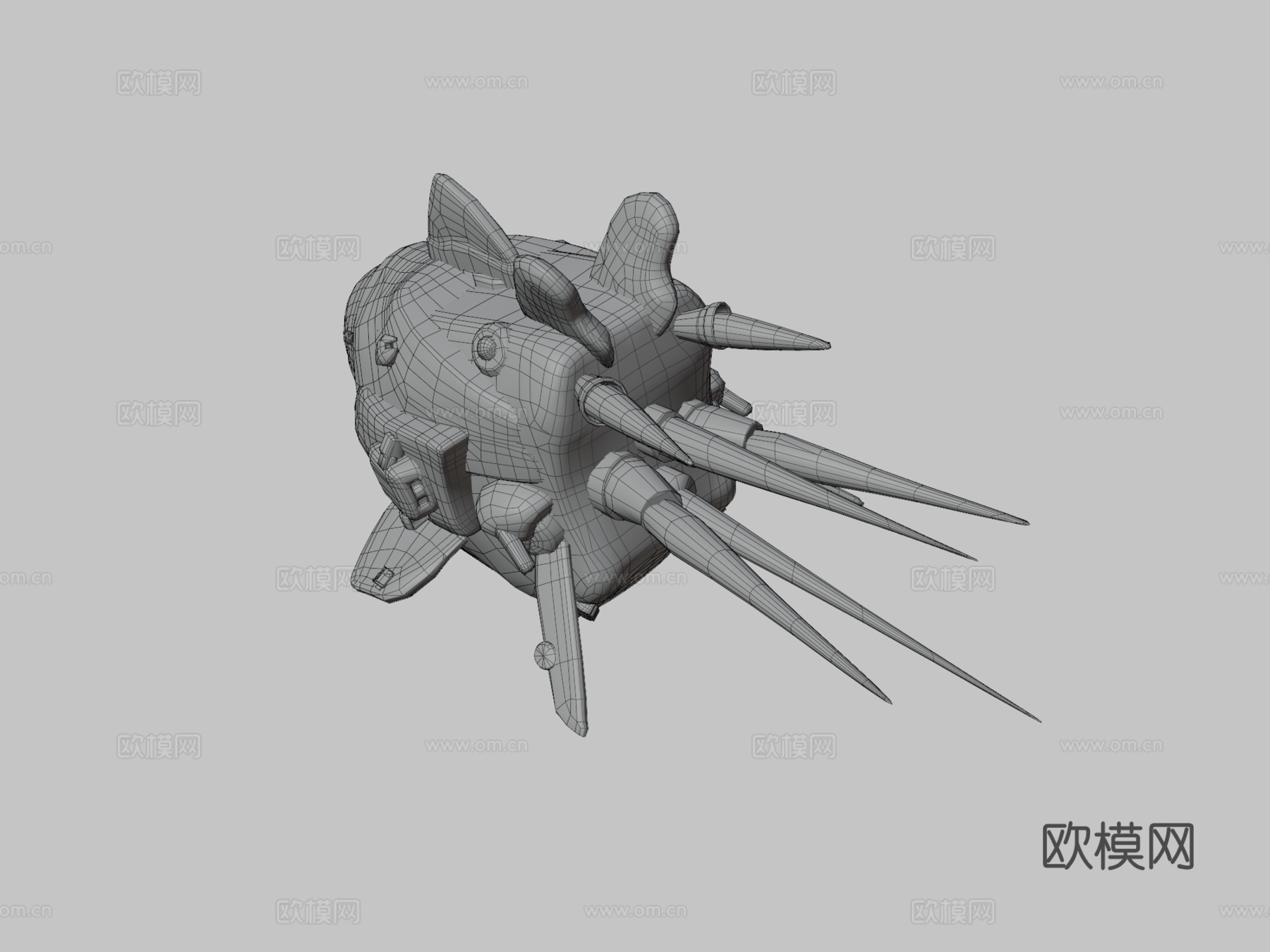 侦察船3d模型下载（渲染图3）