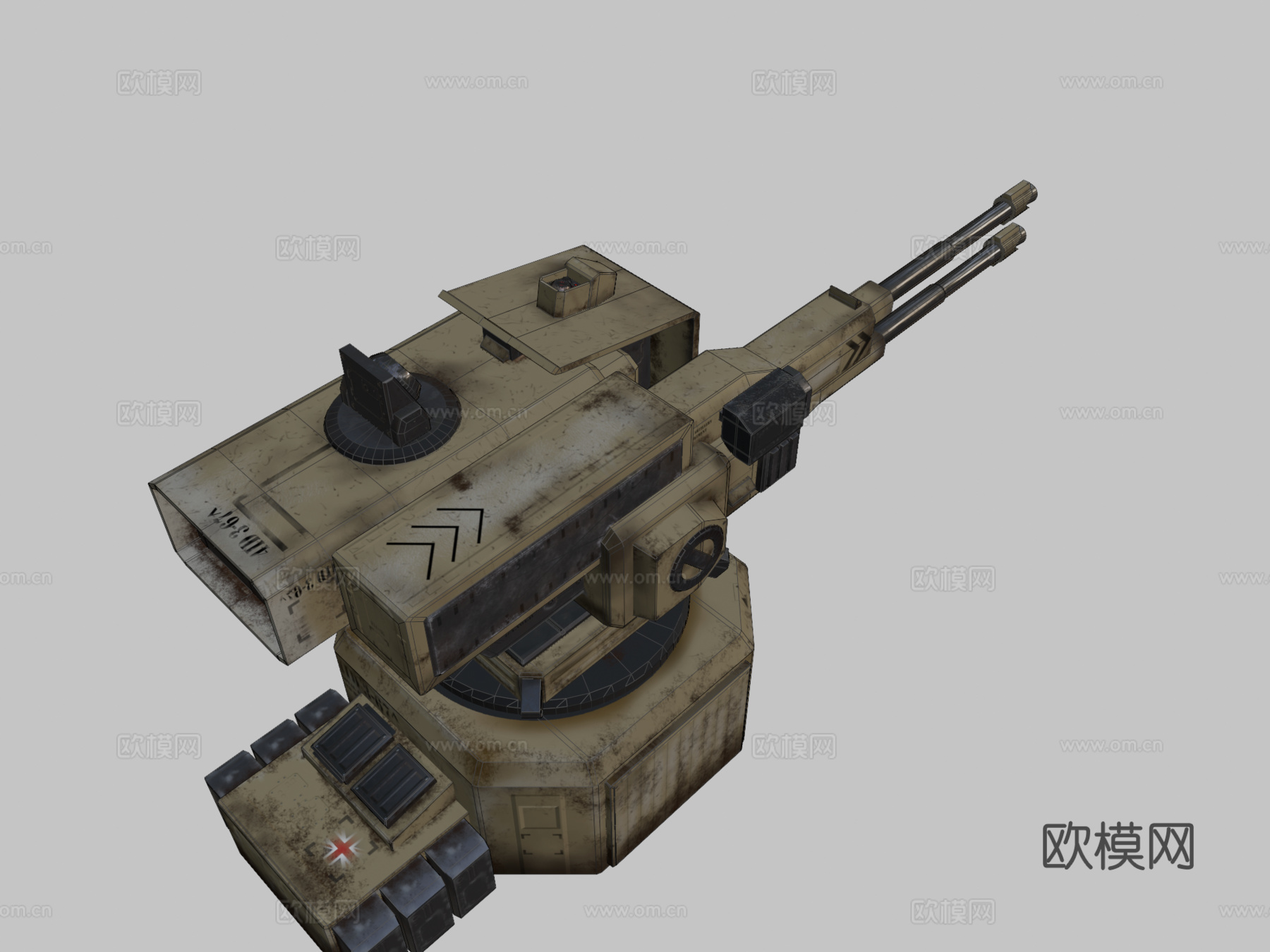 哨兵炮塔 - '达尔文'自动加农炮3d模型下载（渲染图2）