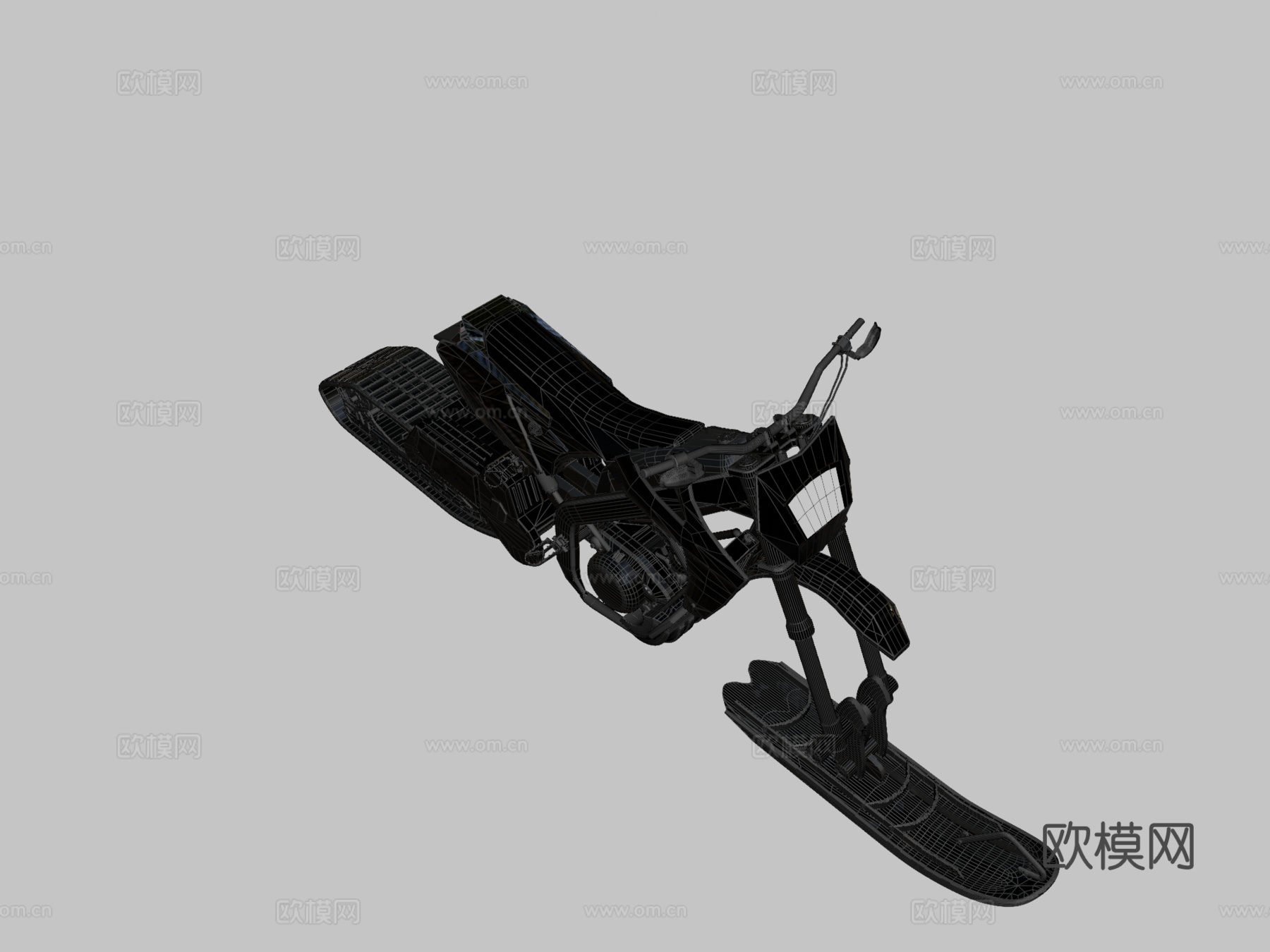 SDC雪地摩托发动机3d模型下载（渲染图2）