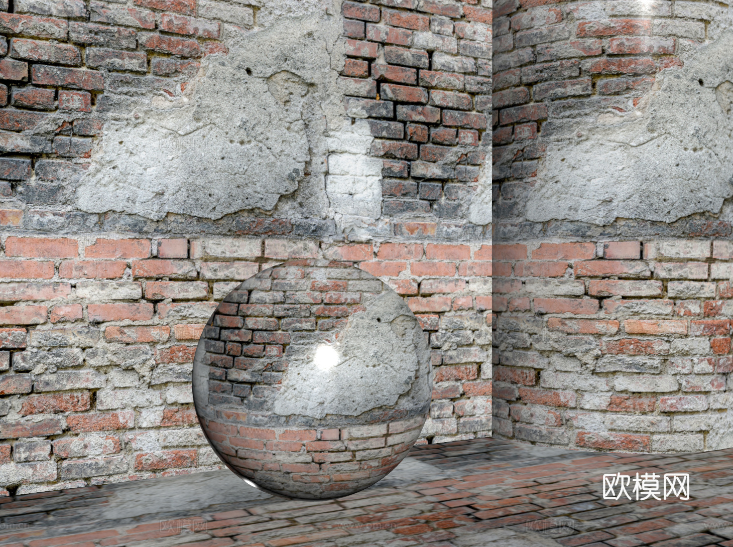 现代砖墙 红砖墙 仿古砖墙 文化砖墙 工业砖墙su模型