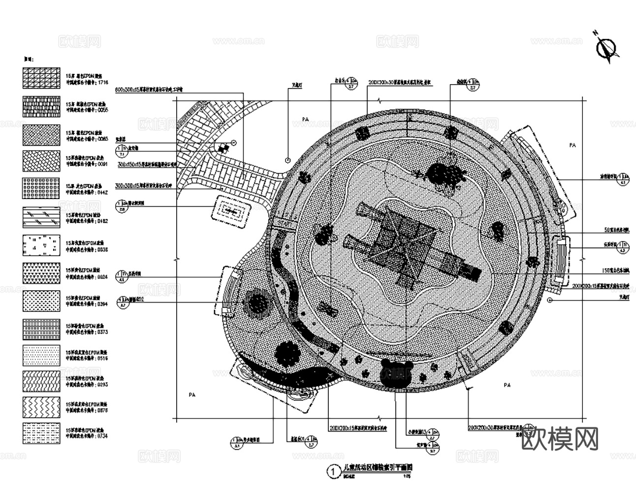 24套儿童游乐广场运动广场CAD图纸2026最新整理合集cad施工图