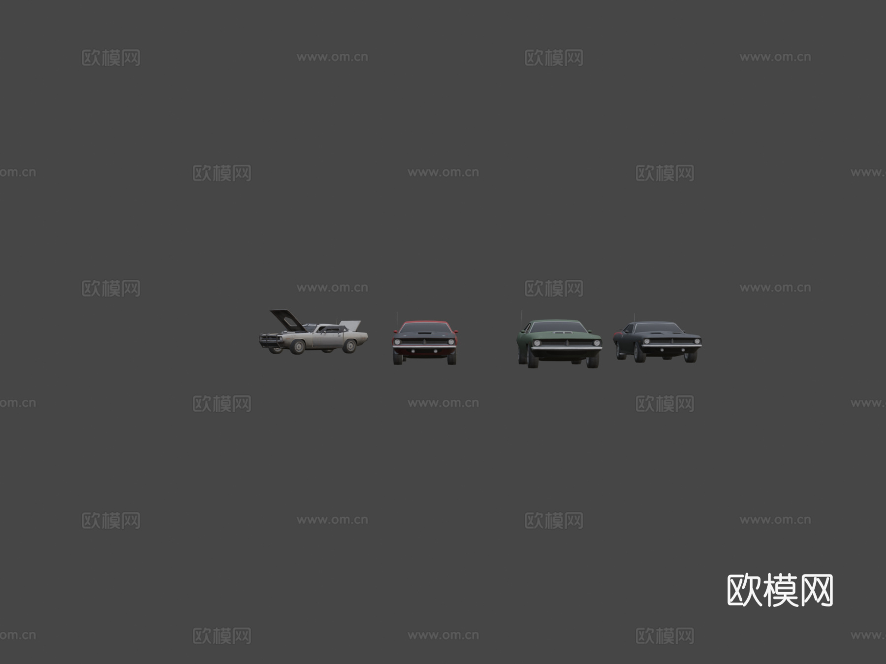 '70普利茅斯梭鱼3d模型下载（渲染图7）