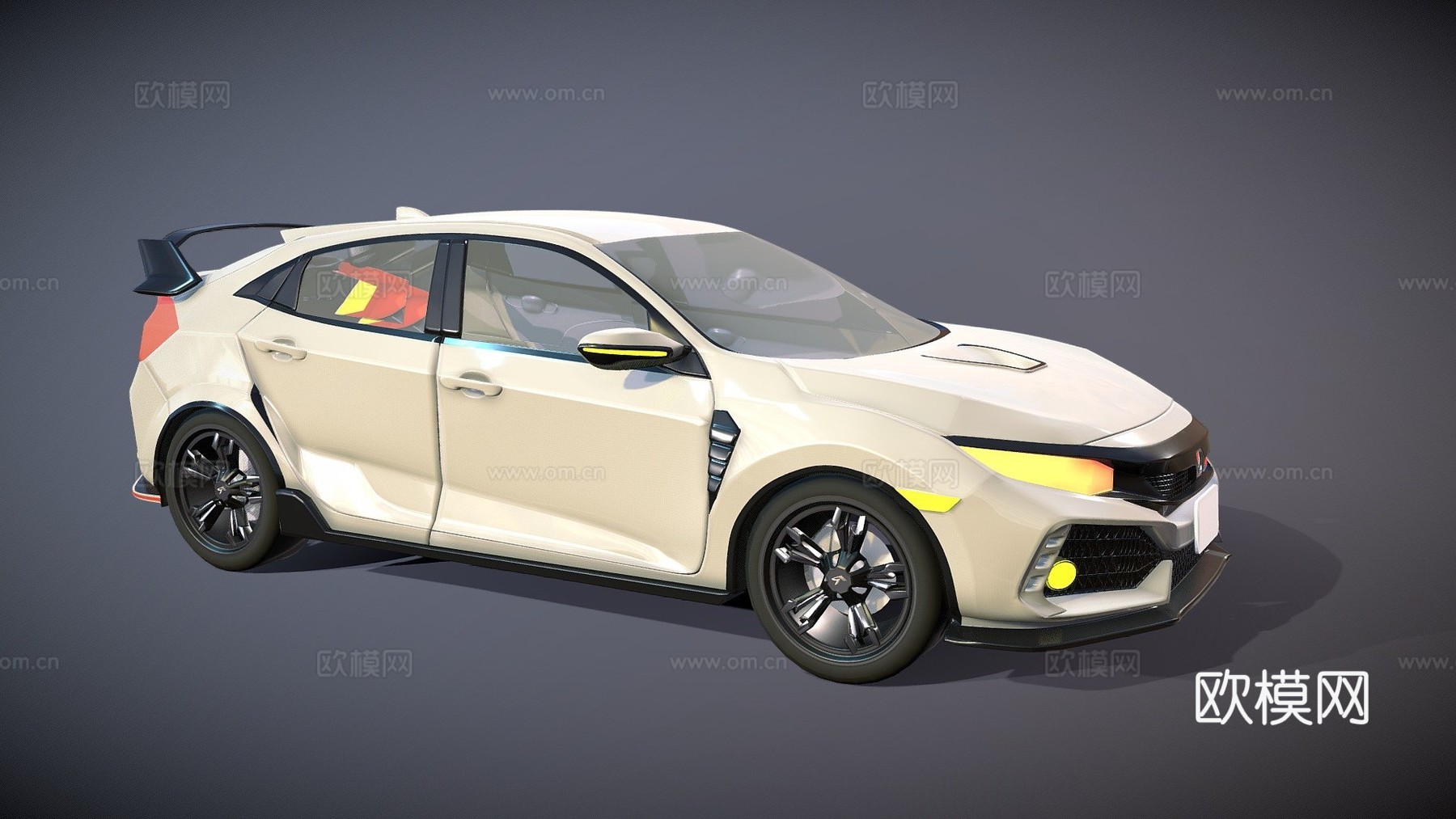 本田思域Type-R3d模型下载（渲染图1）