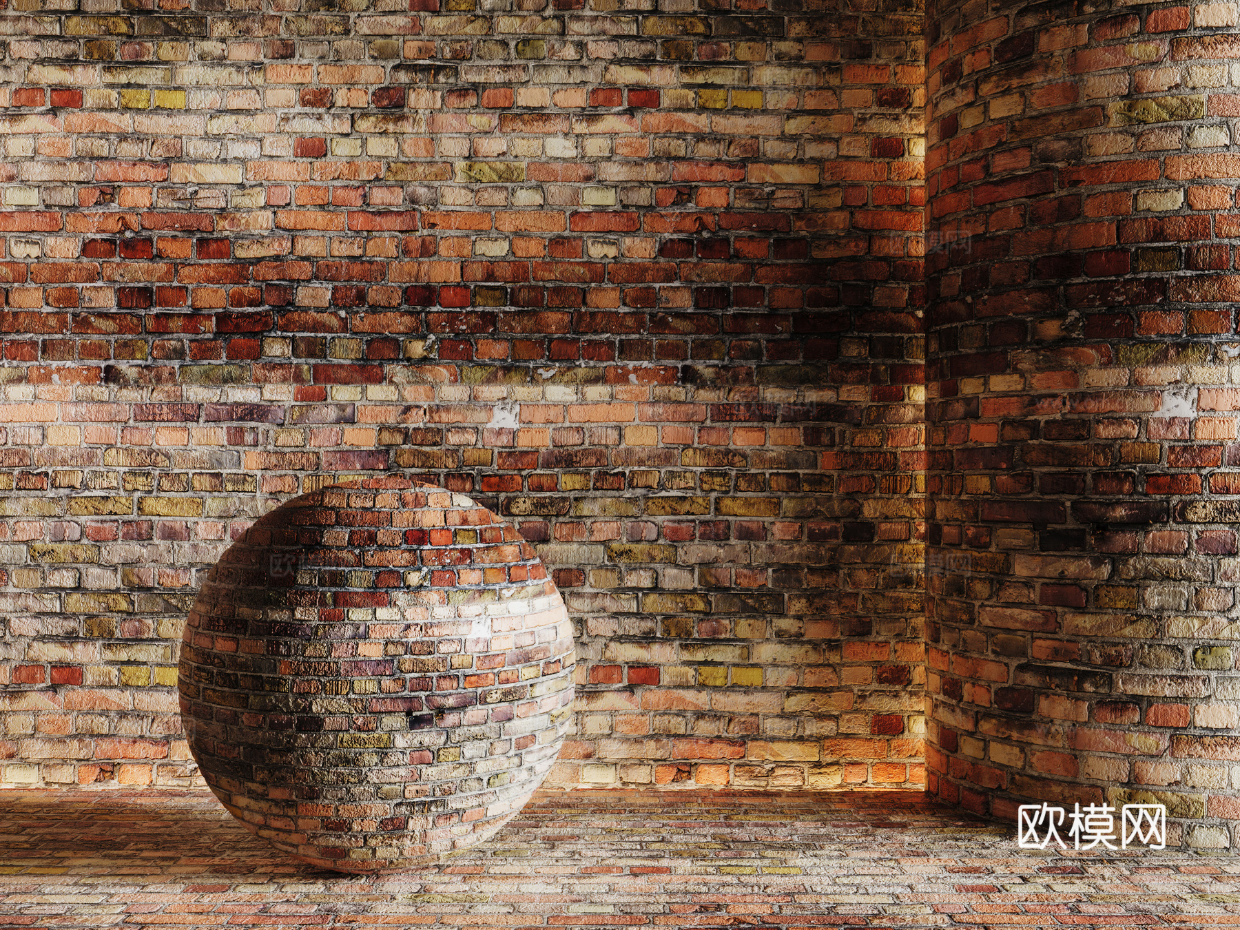 现代砖墙 红砖墙 仿古砖墙 文化砖墙 工业砖墙su模型