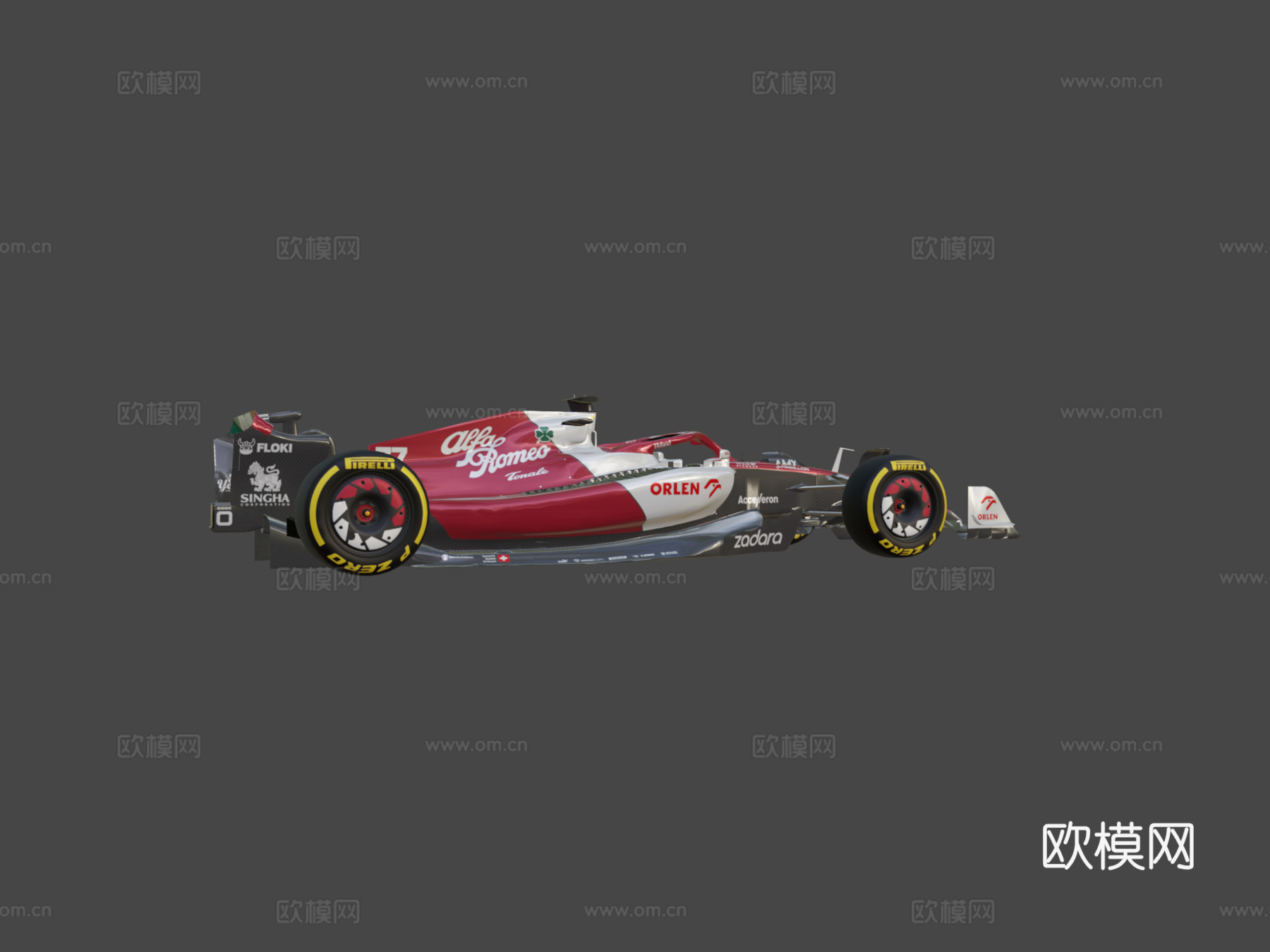 一级方程式2022阿尔法罗密欧奥伦C42赛车3d模型下载（渲染图6）