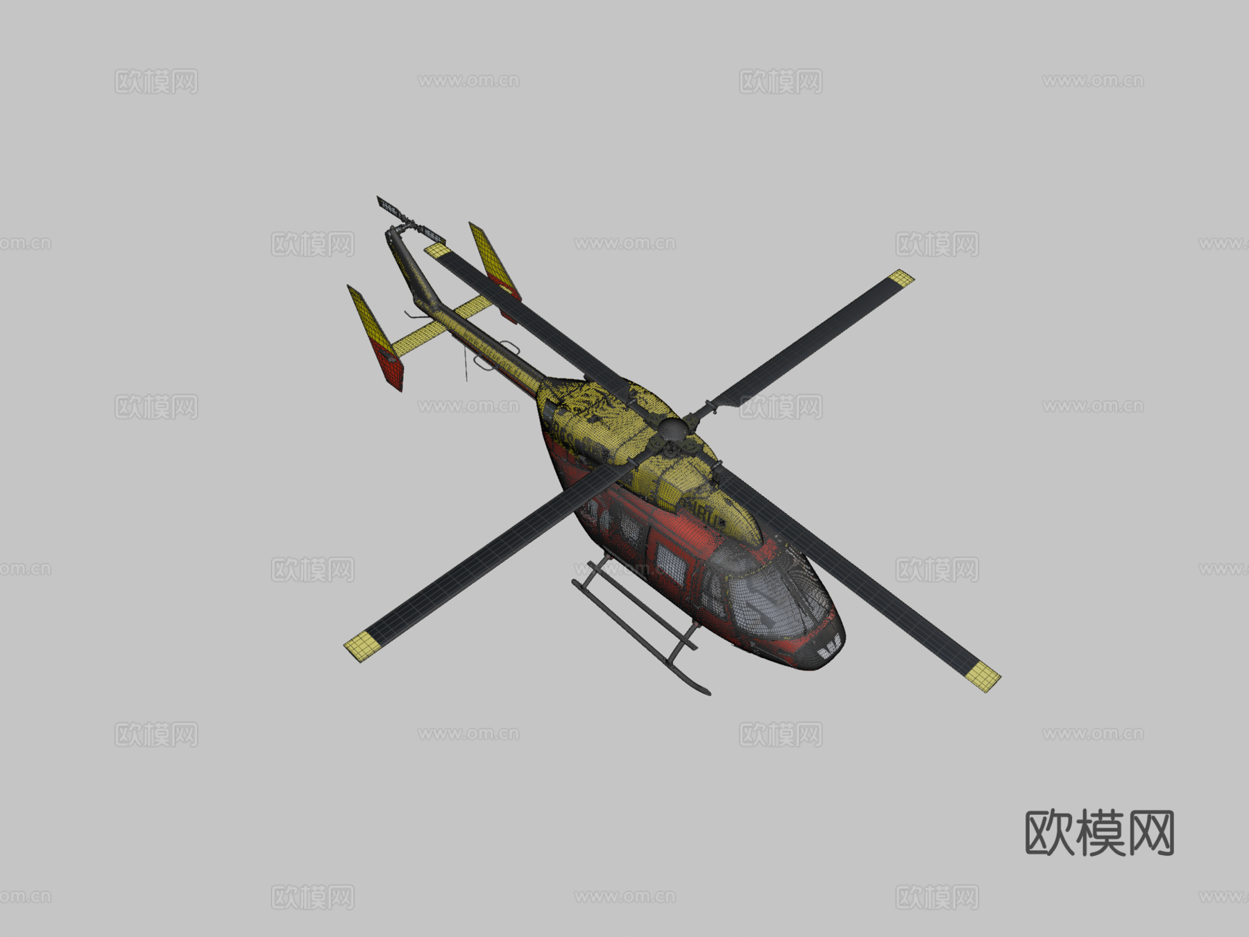 怀卡托西太平洋救援直升机3d模型下载（渲染图2）