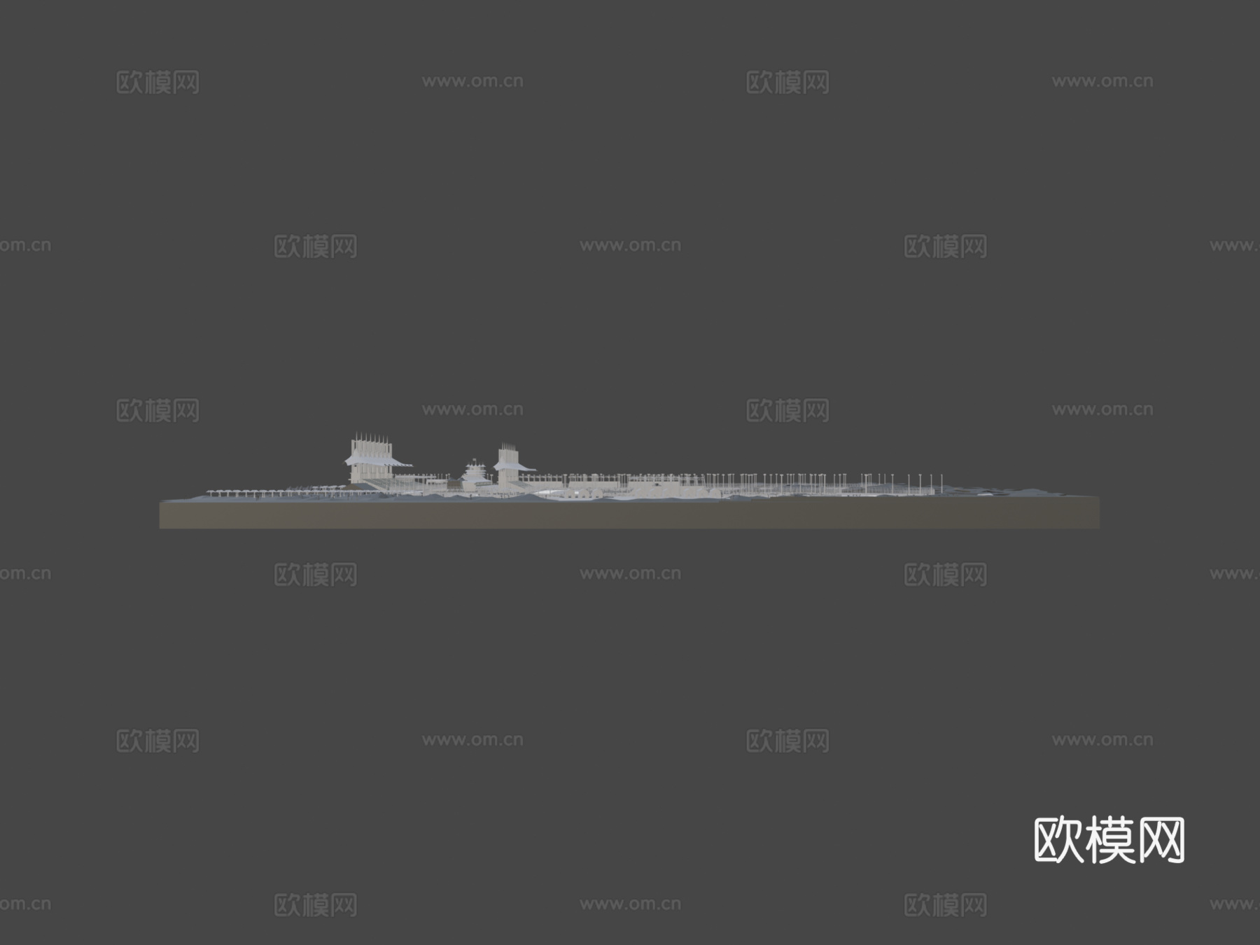 F1巴林低多边形赛道3d模型下载（渲染图5）