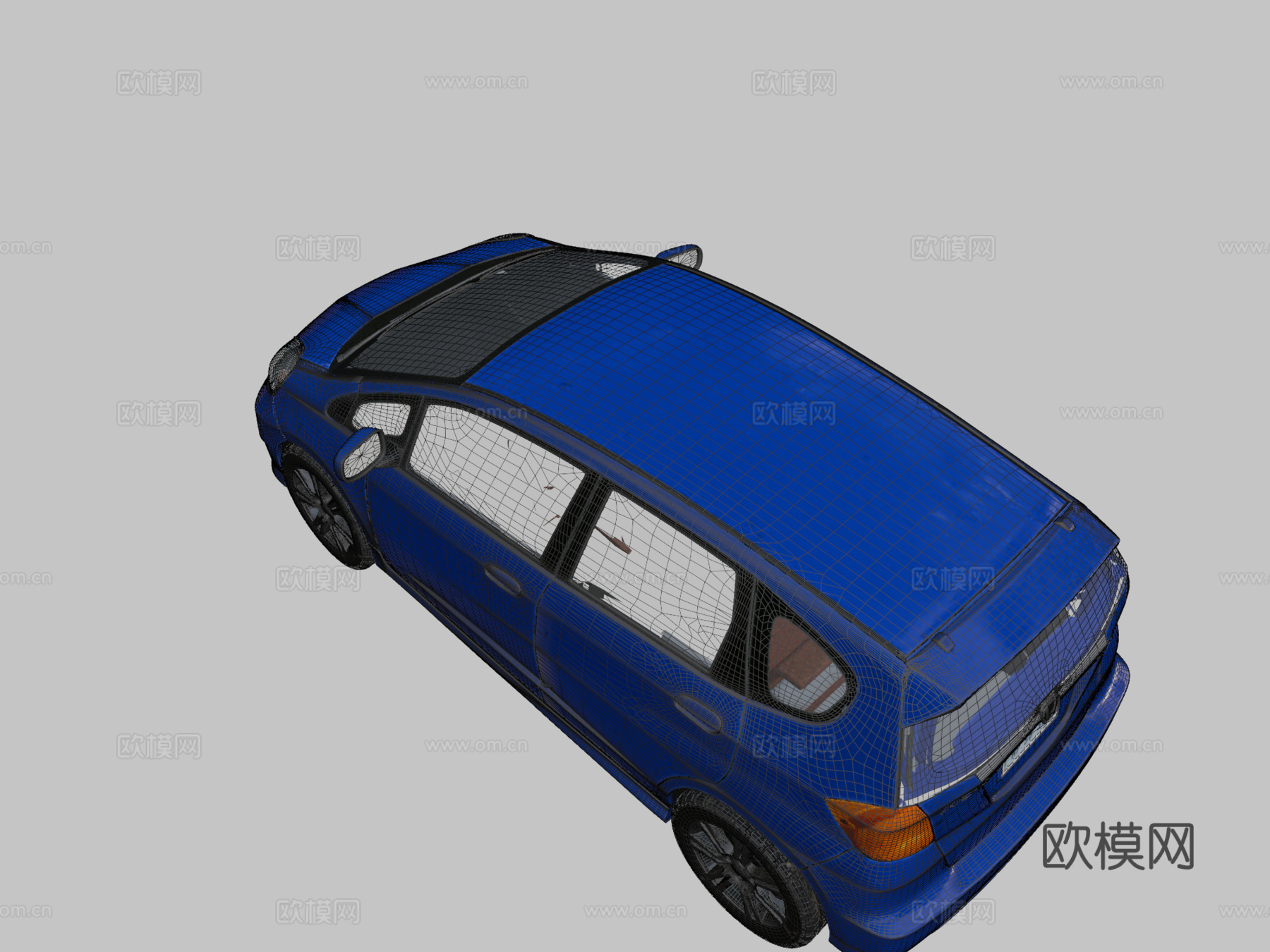 本田飞度3d模型下载（渲染图2）