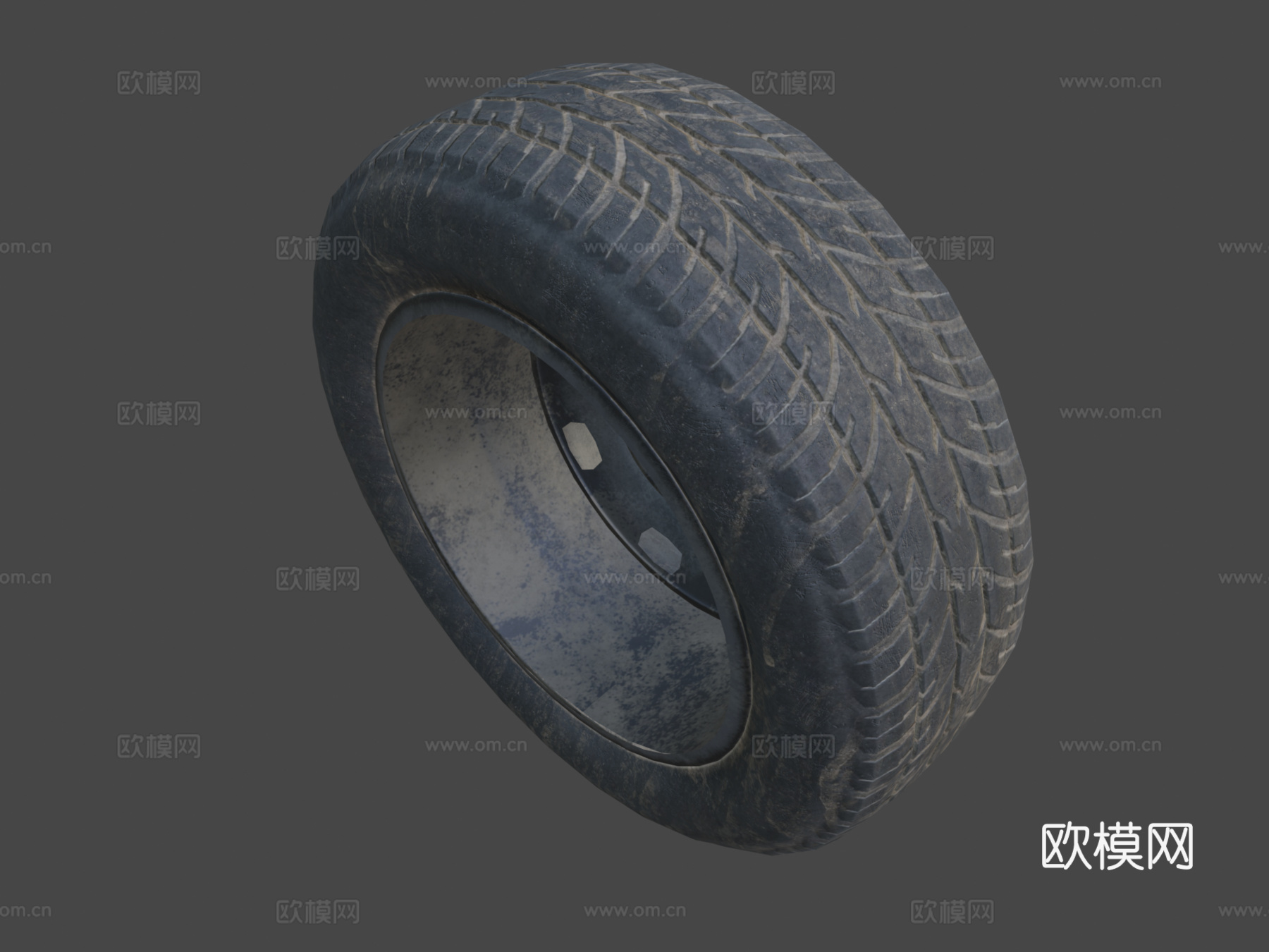 旧脏轮胎3d模型下载（渲染图7）