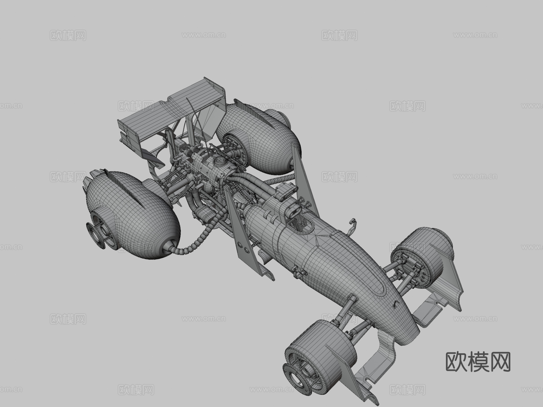 单座悬浮赛车3d模型下载（渲染图3）