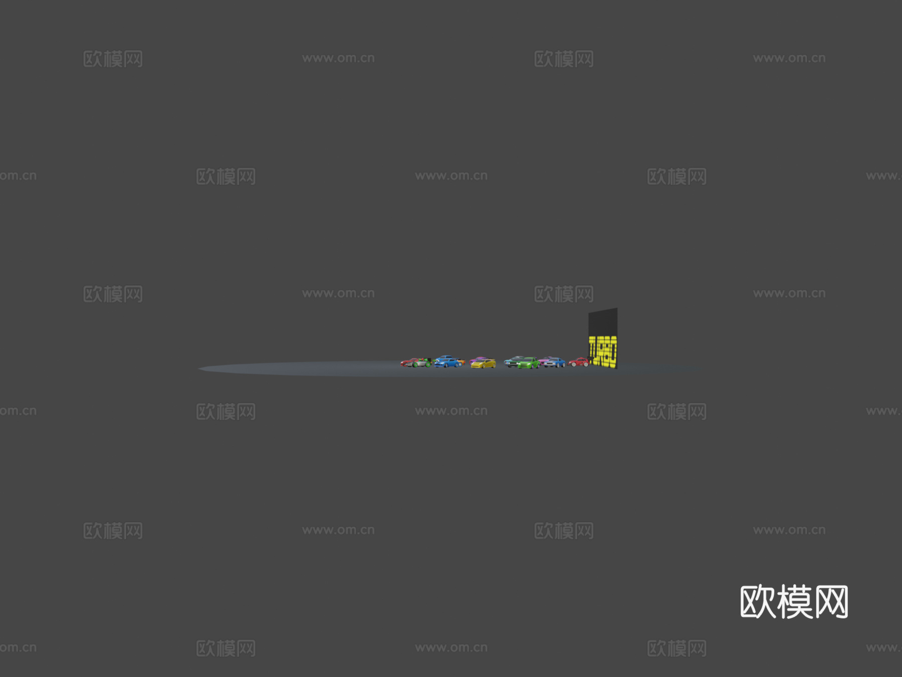 涡轮-卡通赛车3d模型下载（渲染图5）