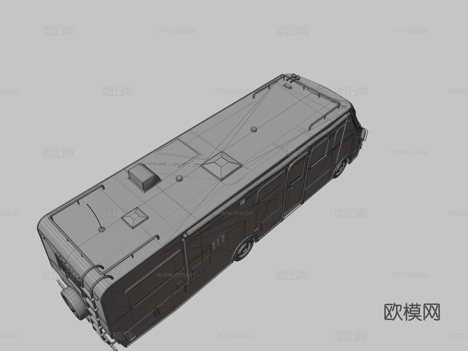 年代房车3d模型下载（渲染图3）