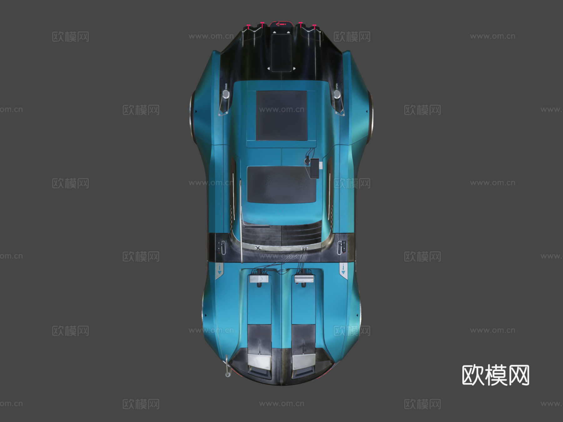RAY - 复古未来网络汽车3d模型下载（渲染图7）