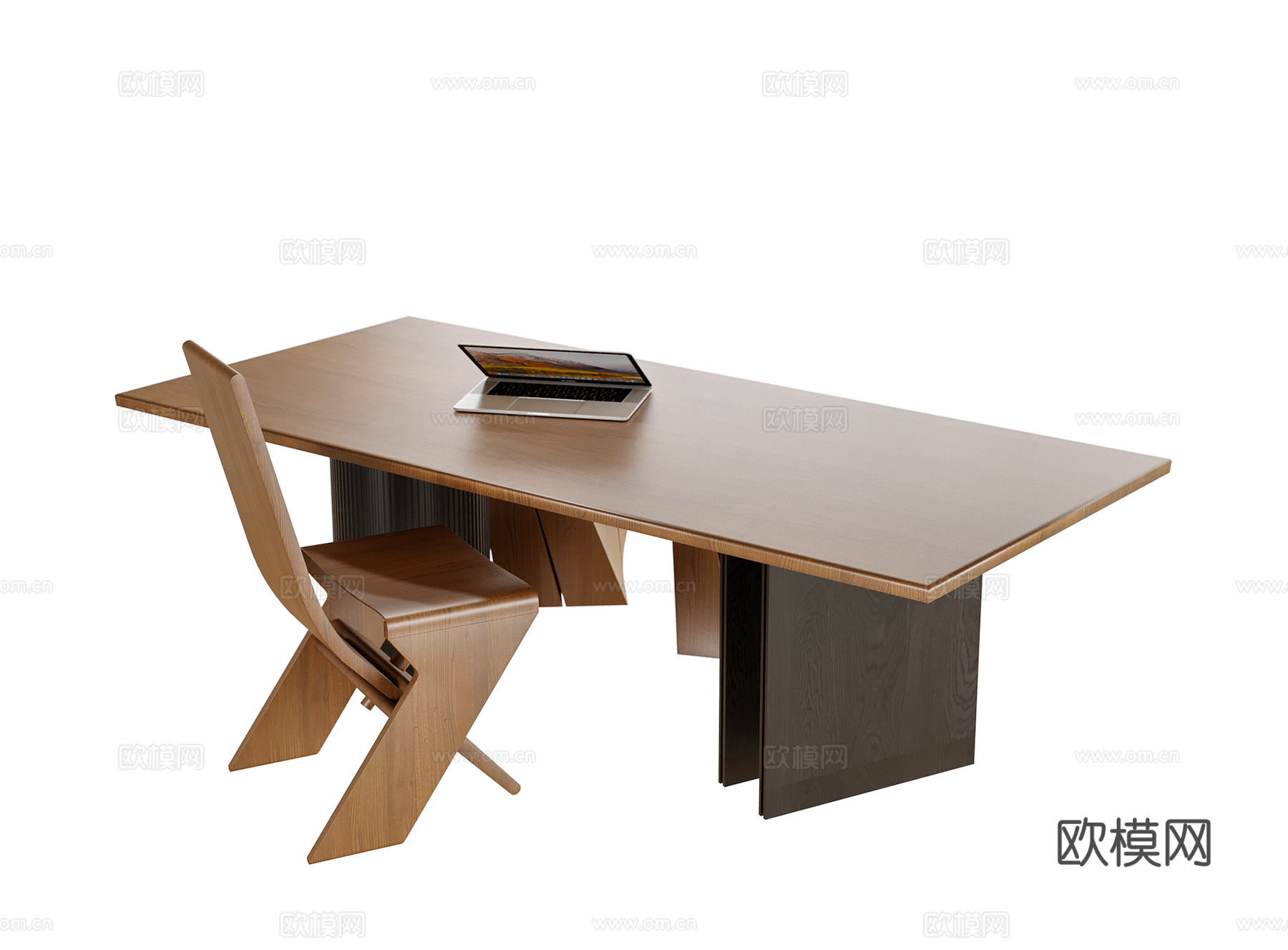 现代书桌椅su模型