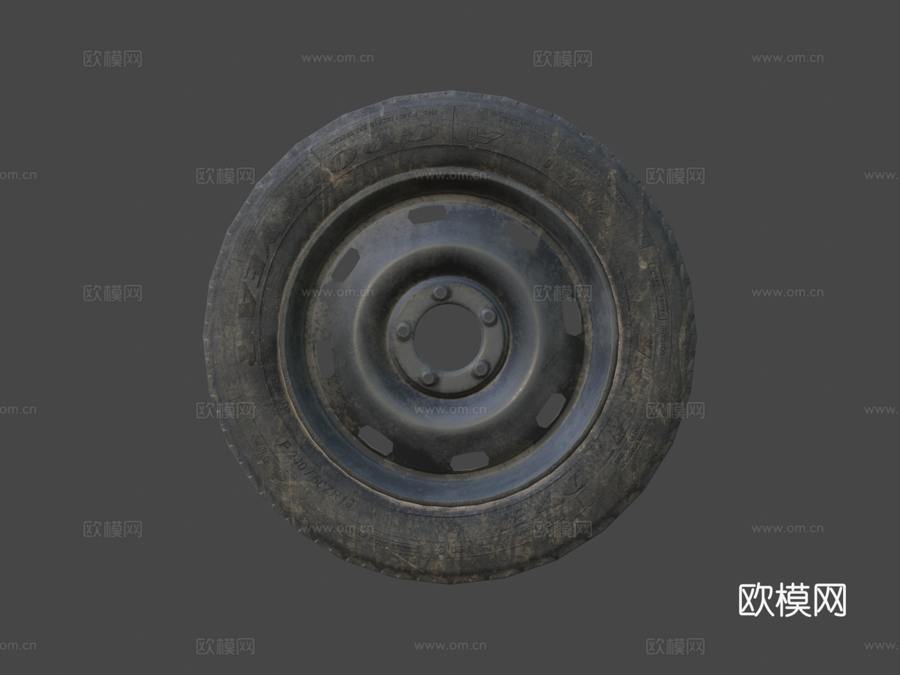 旧脏轮胎3d模型下载（渲染图8）
