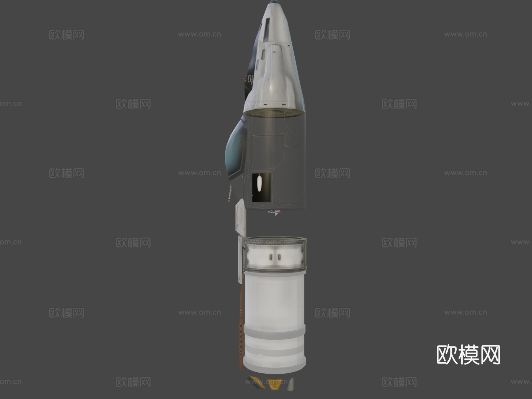 X-1微型穿梭机3d模型下载（渲染图8）