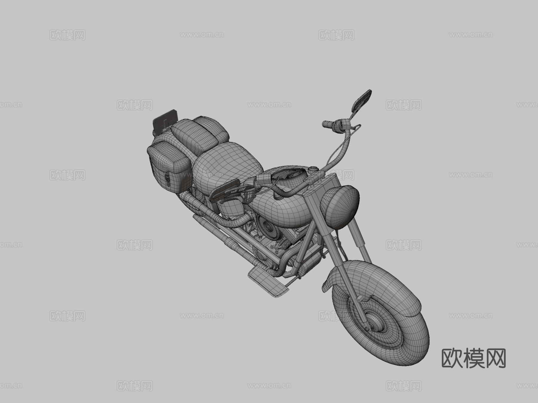 哈雷戴维森1990肥仔3d模型下载（渲染图3）