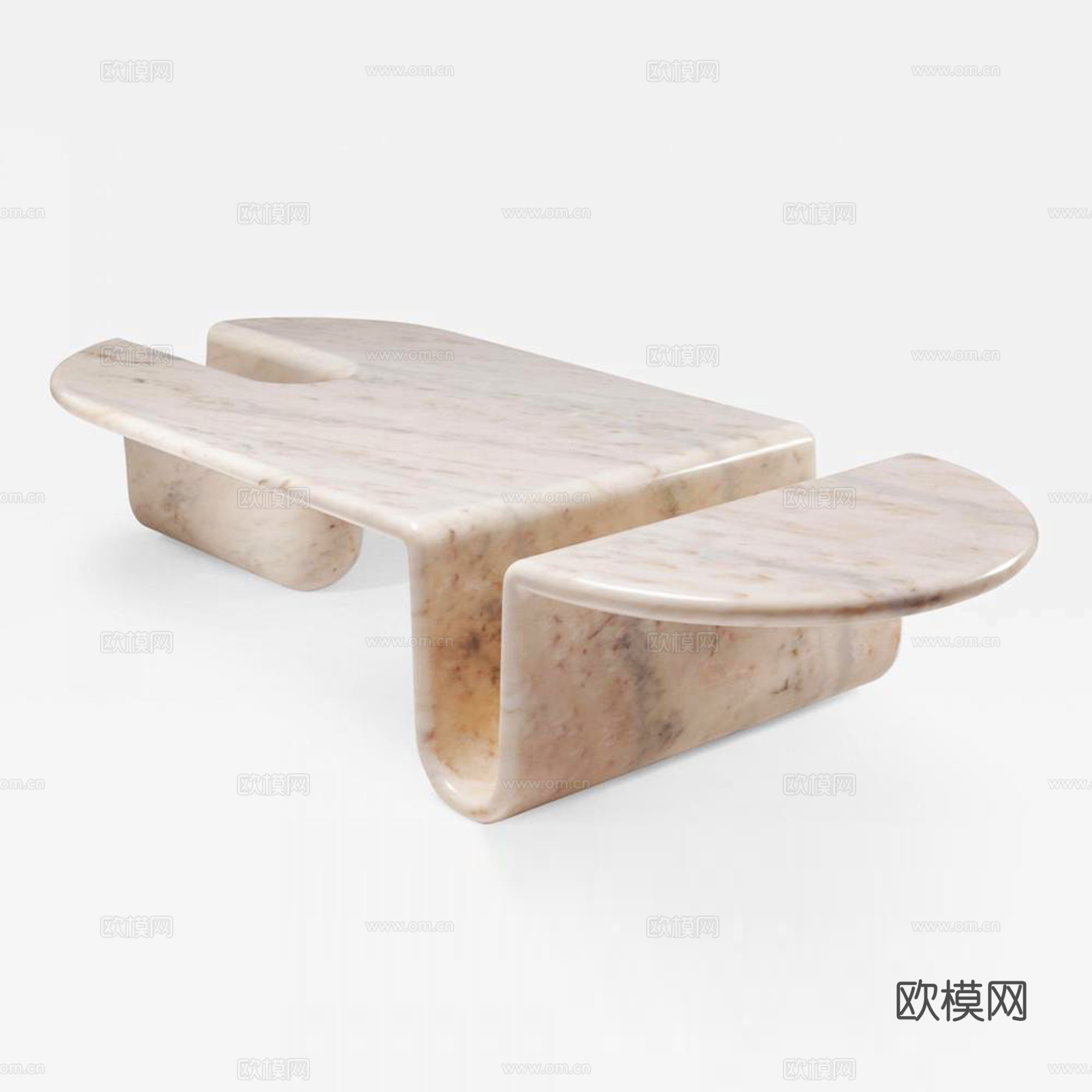 异形石材茶几3d模型