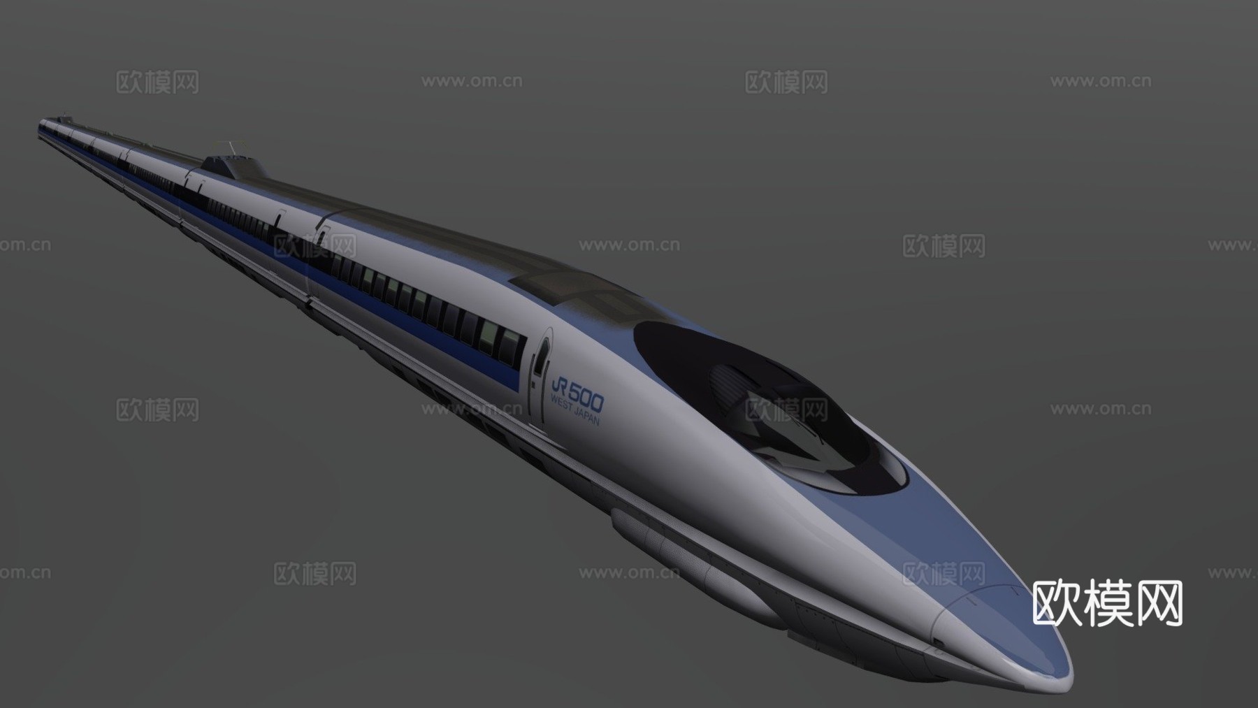 新干线500'希望号'-JR西日本3d模型下载（渲染图1）