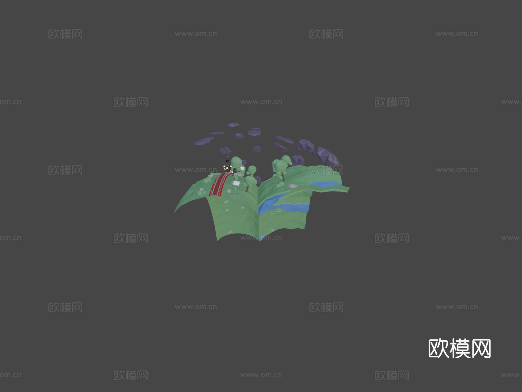 低多边形运动3d模型下载（渲染图6）