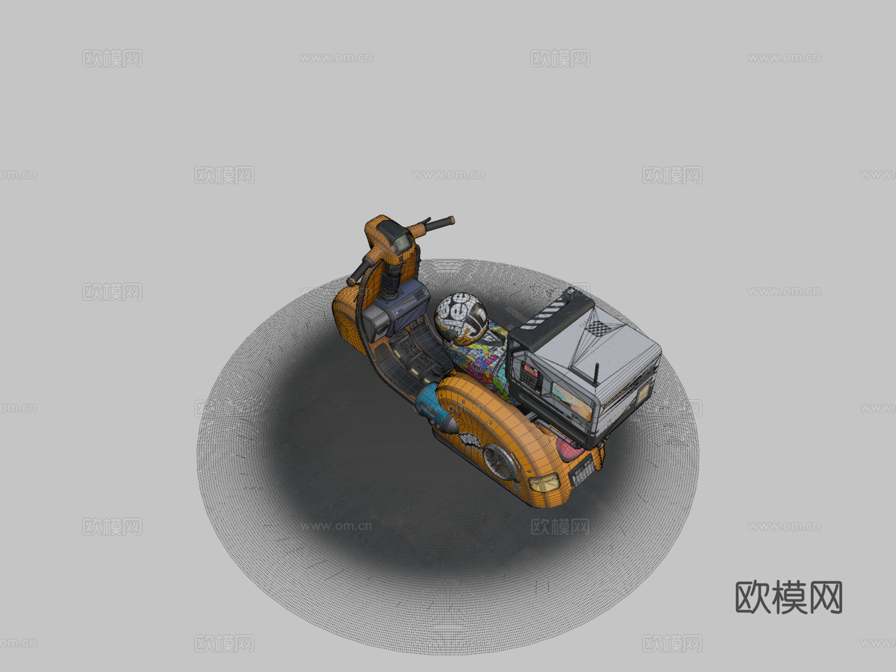 贴纸炸弹3d模型下载（渲染图2）