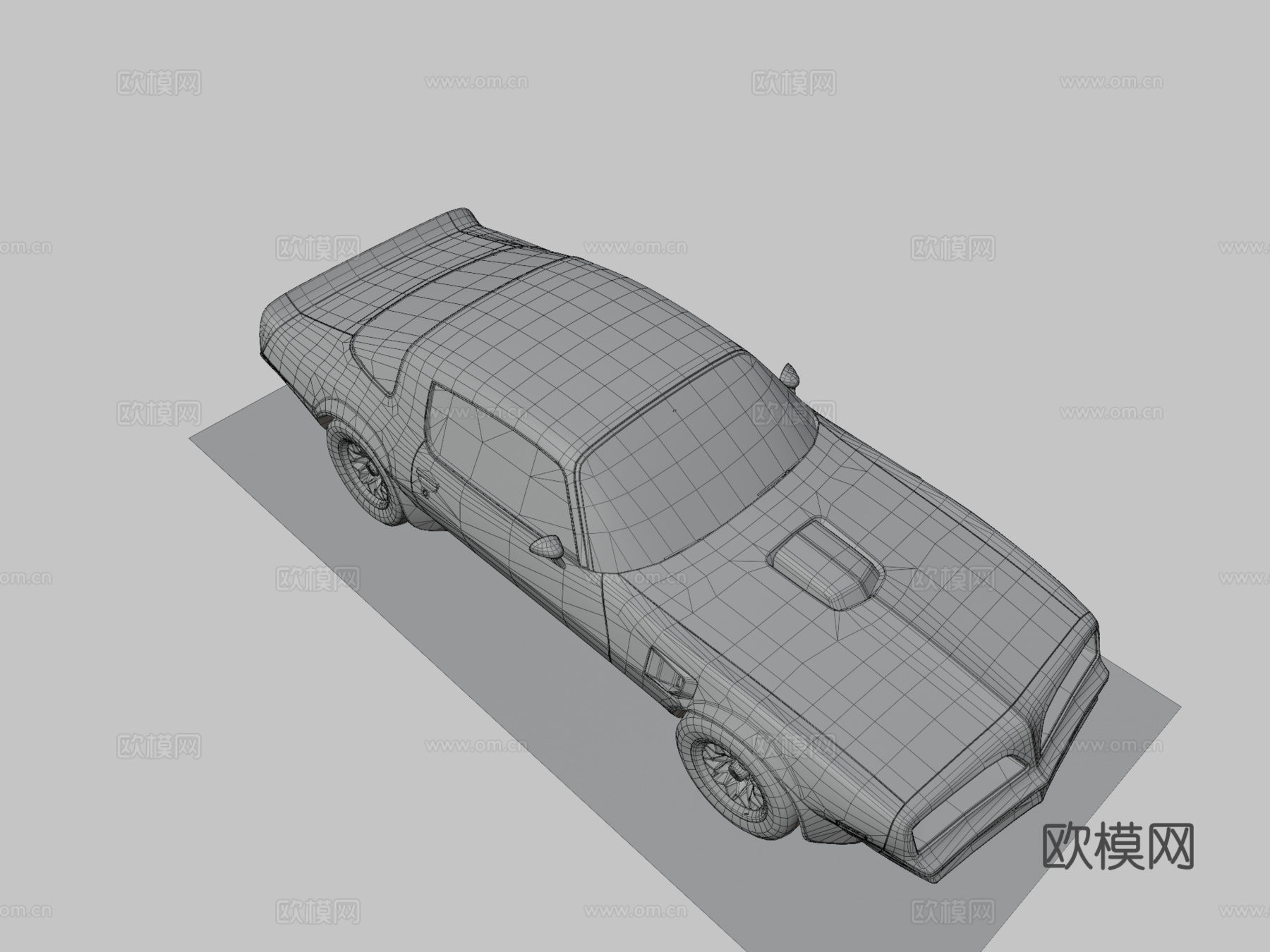庞蒂克火鸟-Trans Am型3d模型下载（渲染图3）